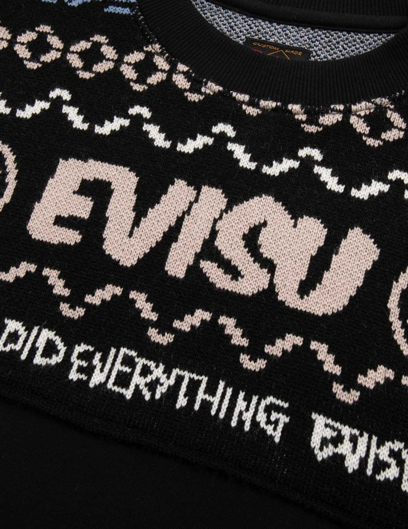 FAIR ISLE PATTERN KNIT-PANELLED RELAX FIT SWEATSHIRT 7