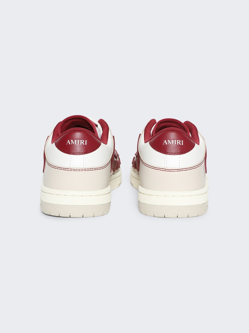 AMIRI Varsity Skel Top Low Sneakers Deep Red outlook