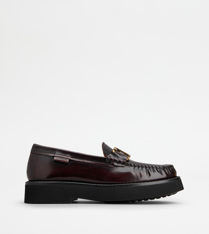 T TIMELESS LOAFER IN LEATHER - BURGUNDY 1