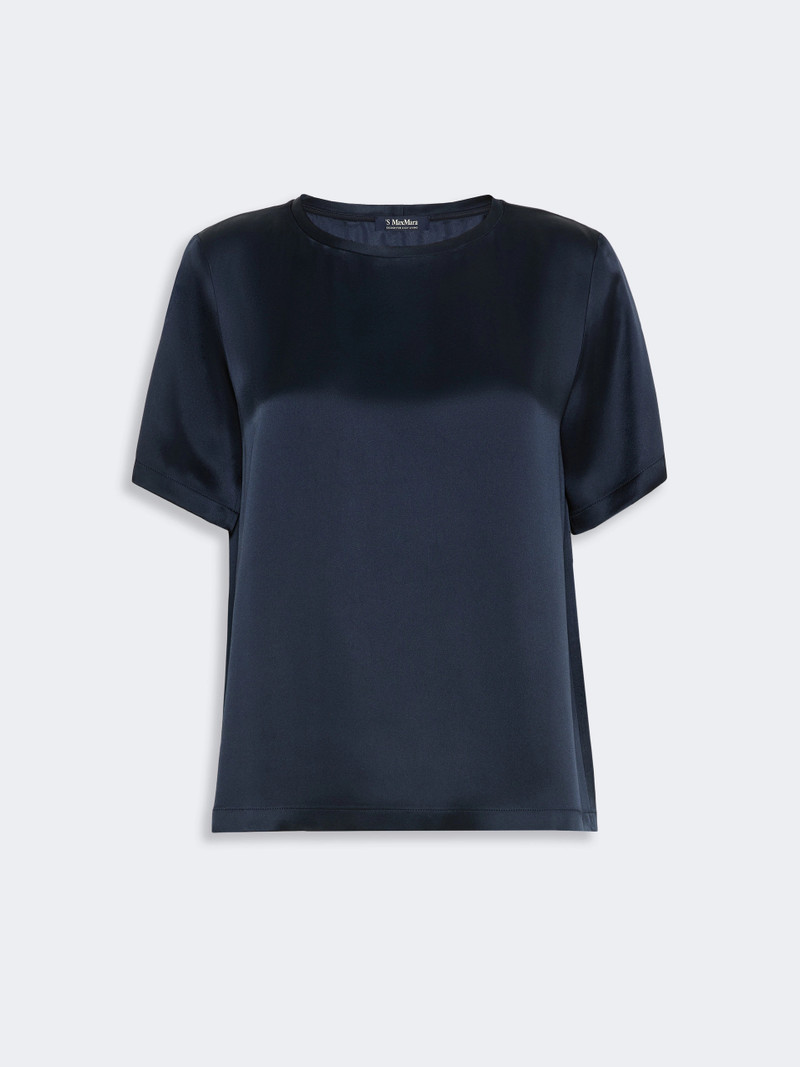 REA Viscose satin blouse - MIDNIGHTBLUE 1