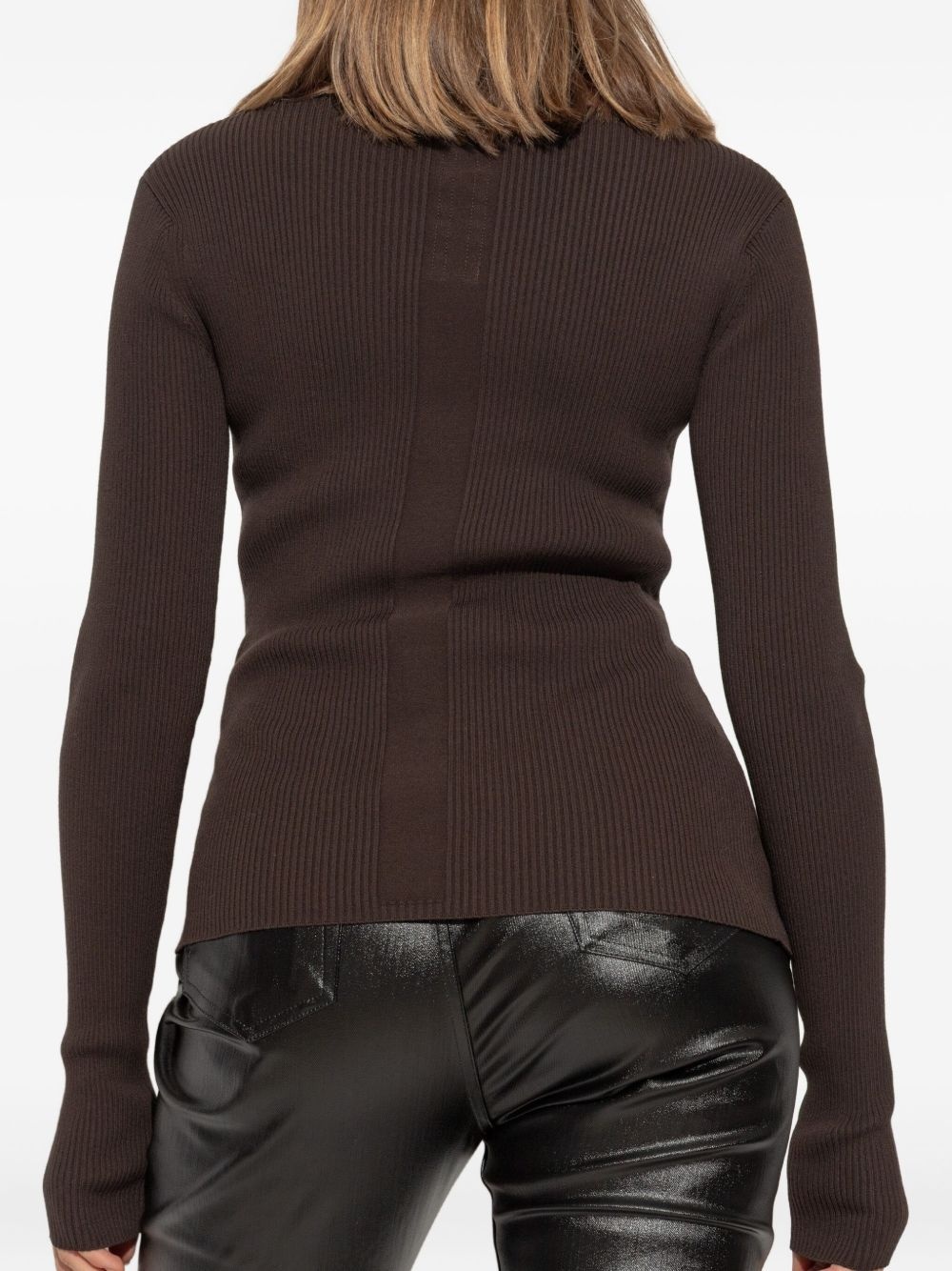 ribbed asymmetric sweater - 4