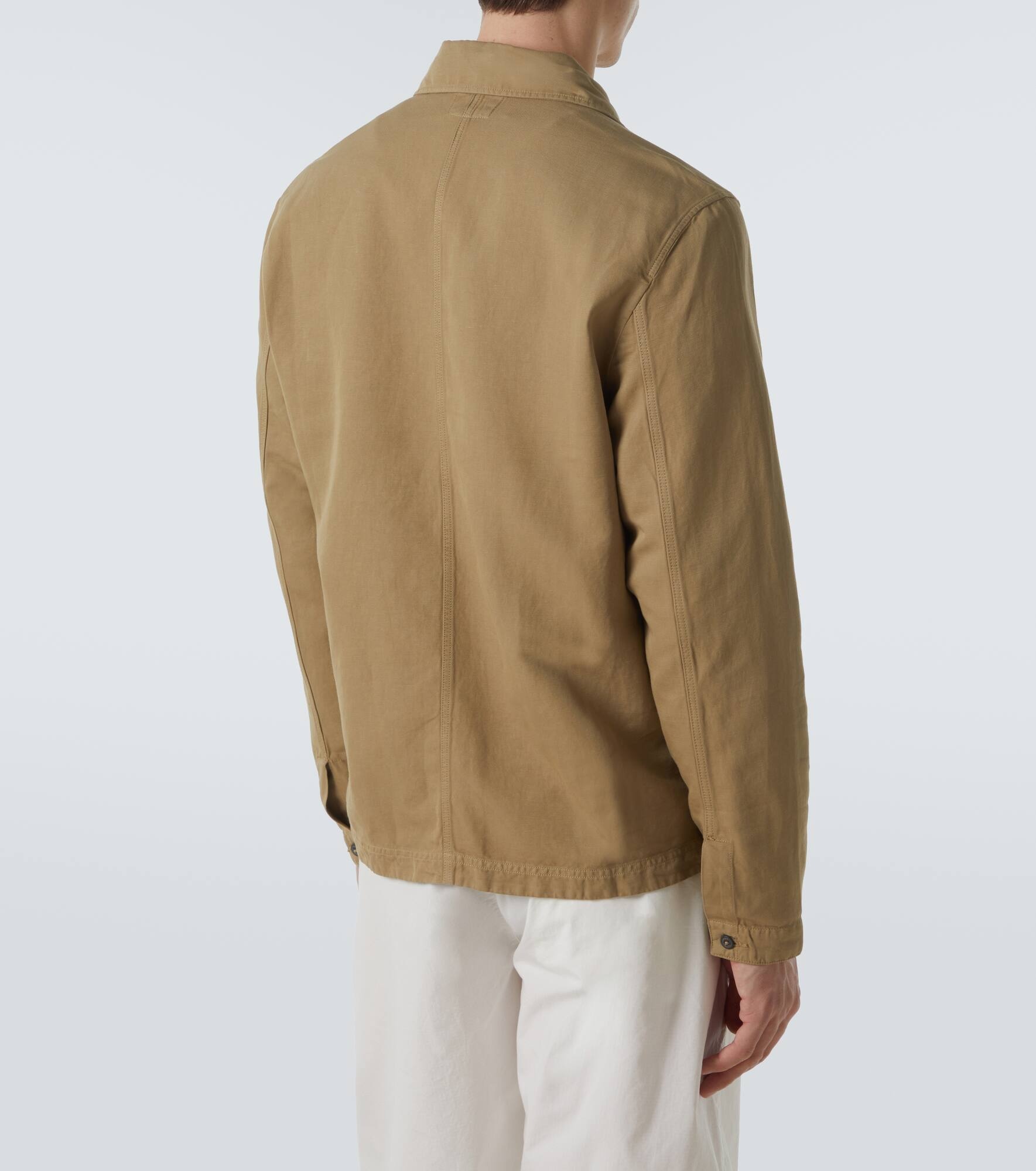 Cotton and linen overshirt - 4