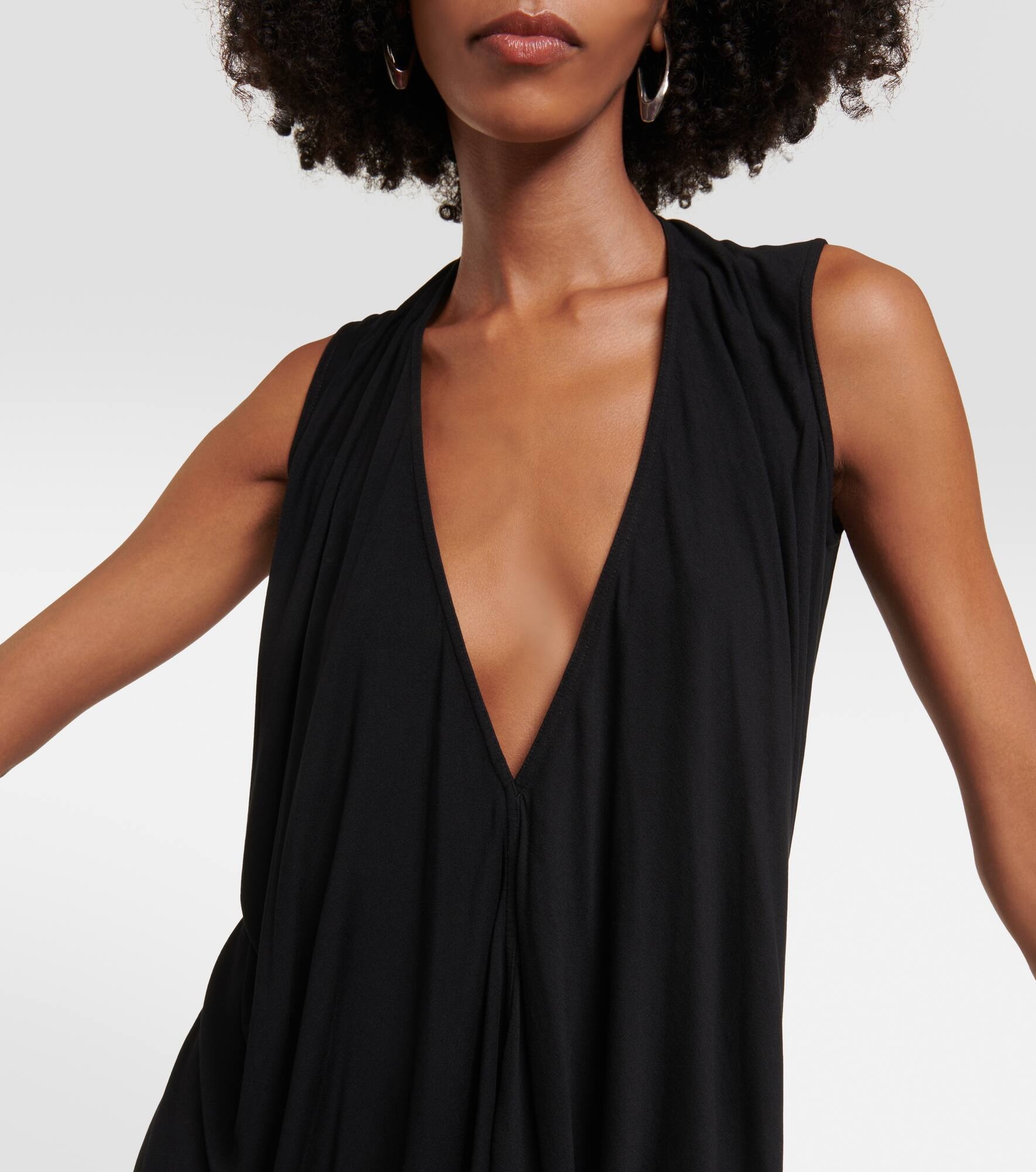 Lilies draped jersey top - 4