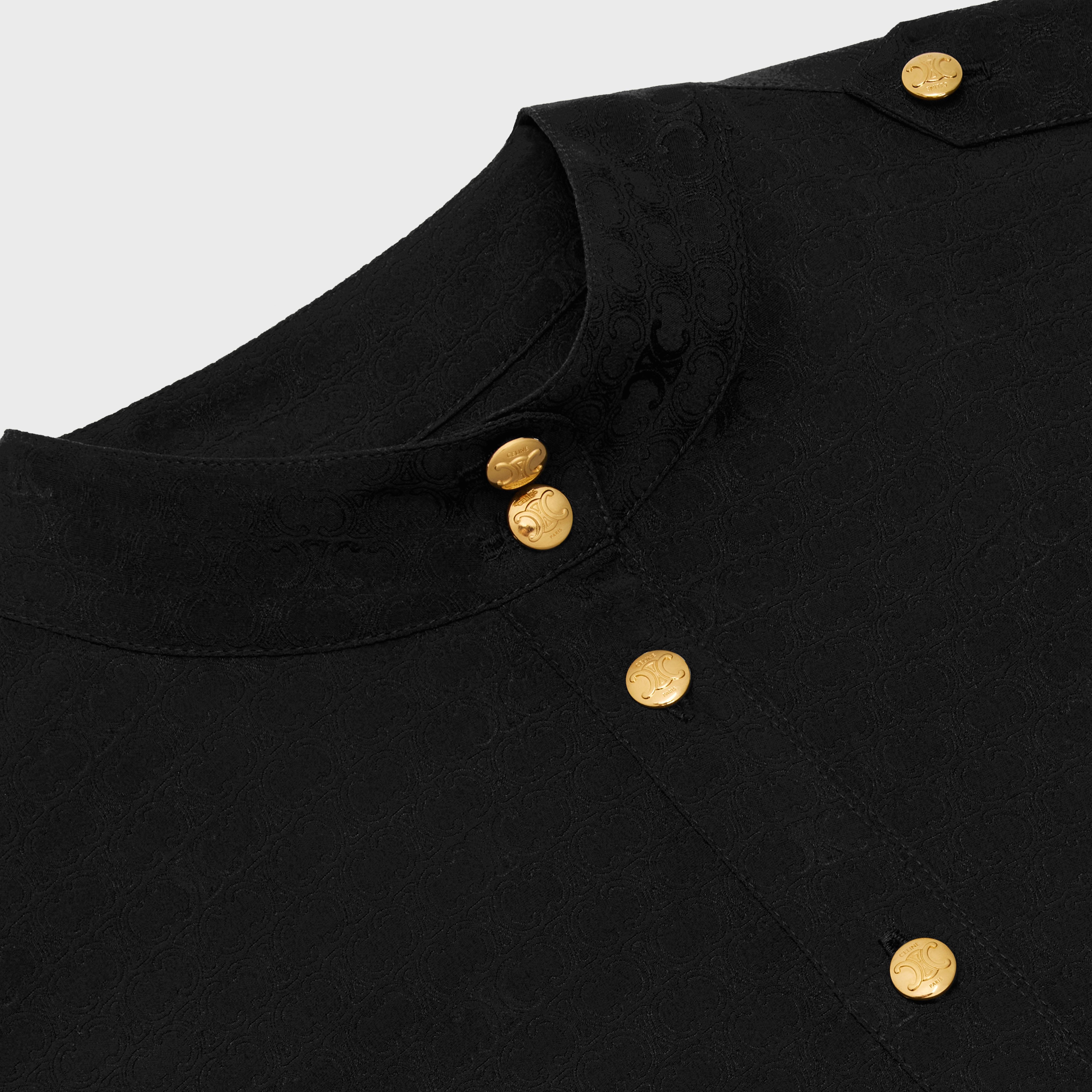 Knotted blouse in shiny matte Silk - 3
