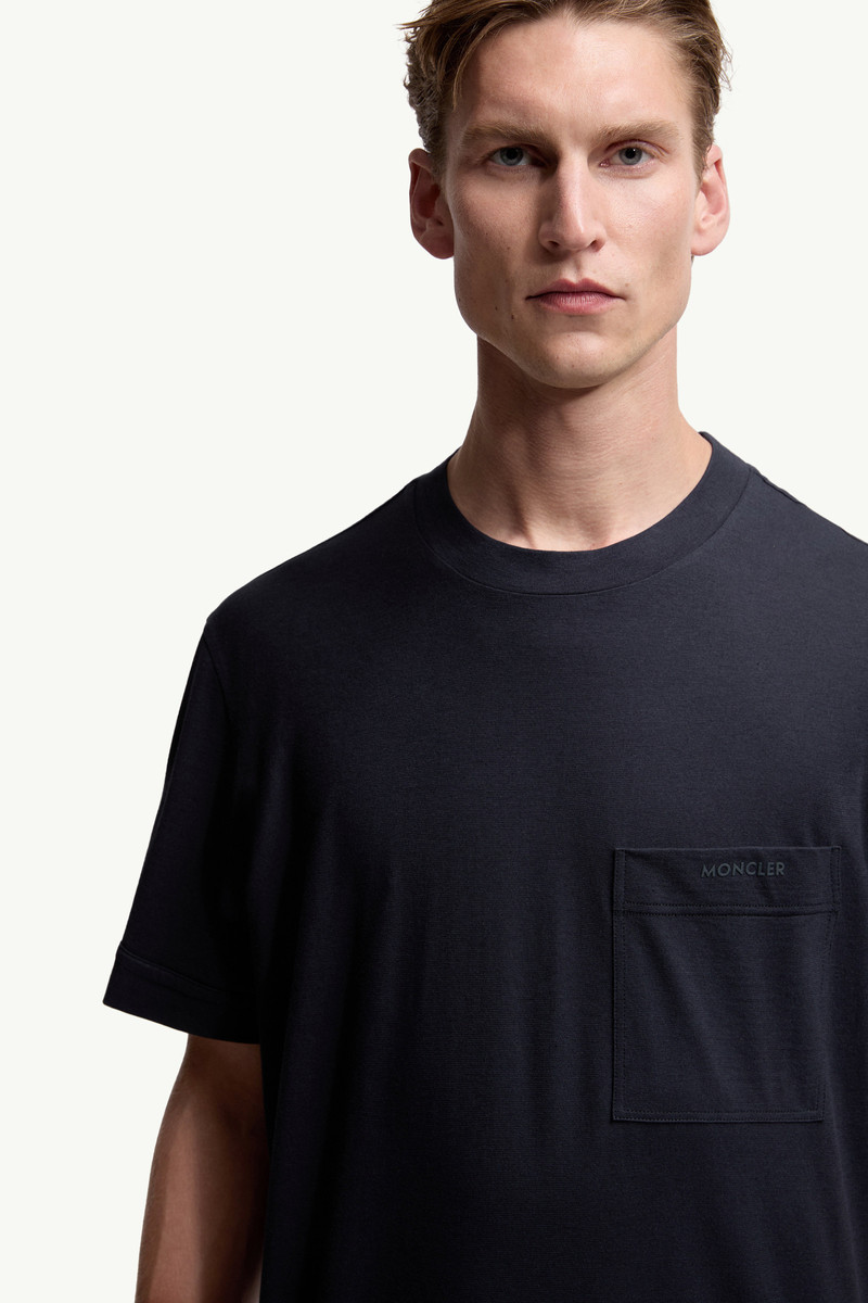 Logo Cotton & Silk T-Shirt with Pocket 6