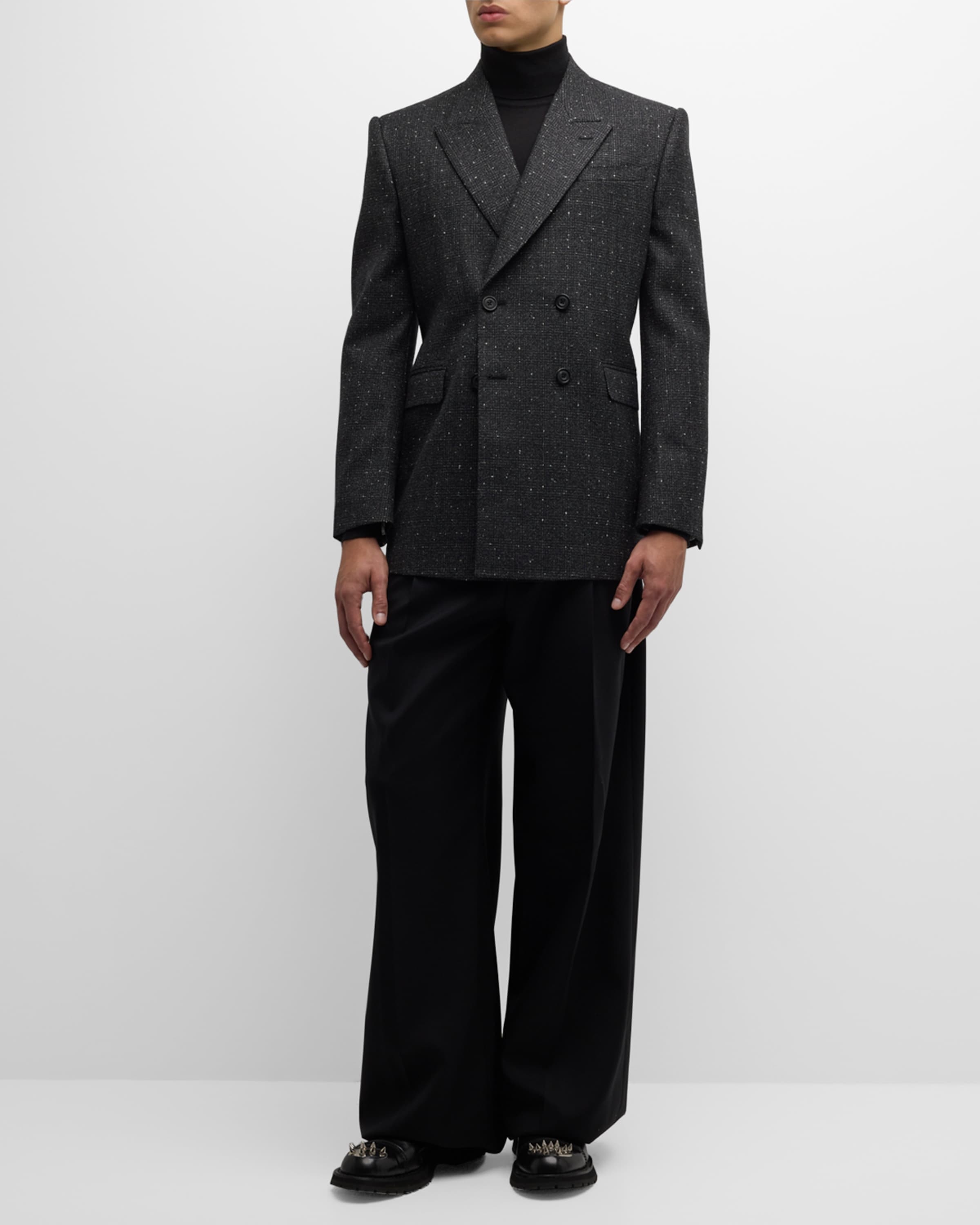 Men's Flecked Mouline Dinner Jacket - 3