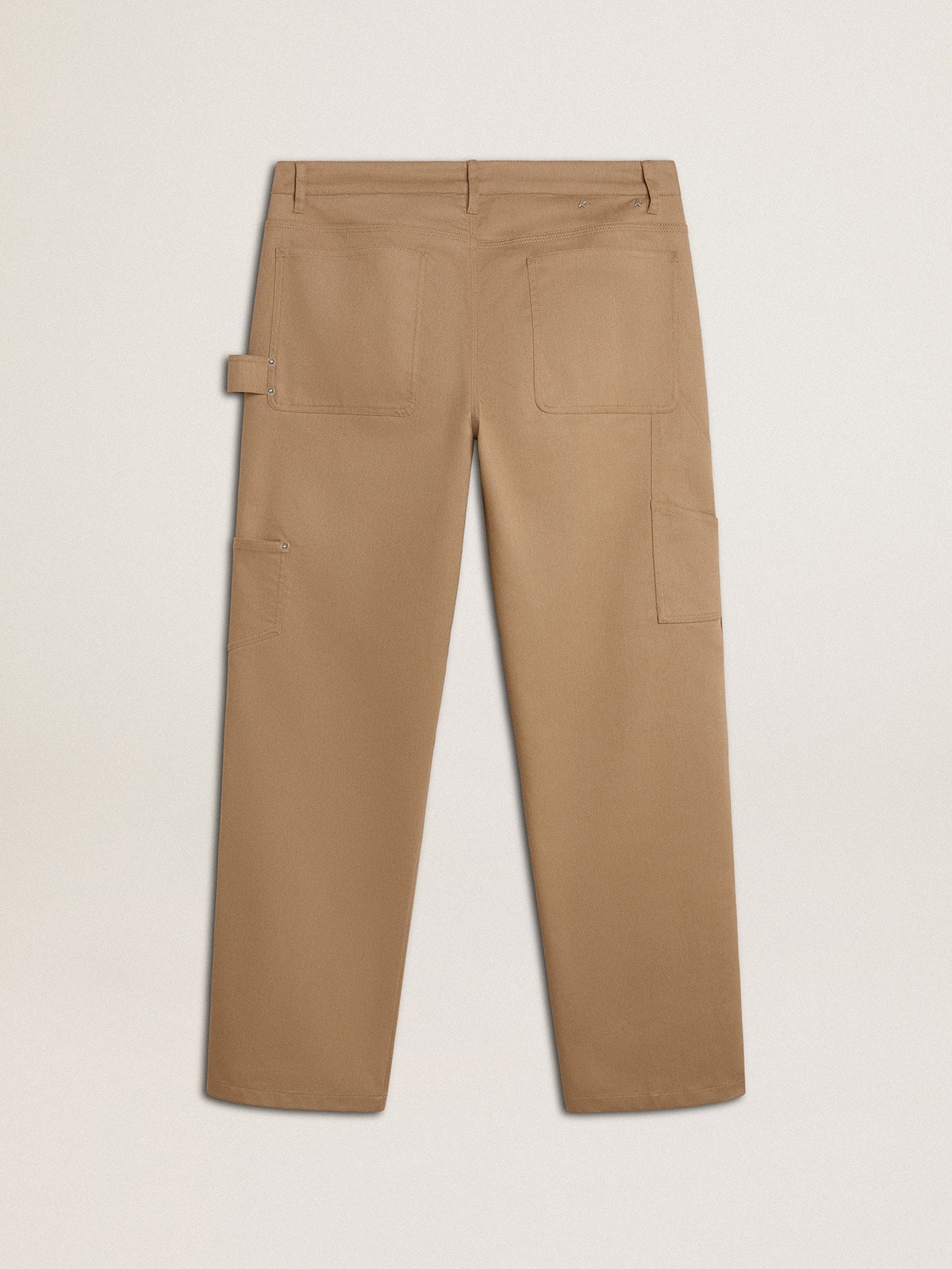 Men's beige pants with patches - 6