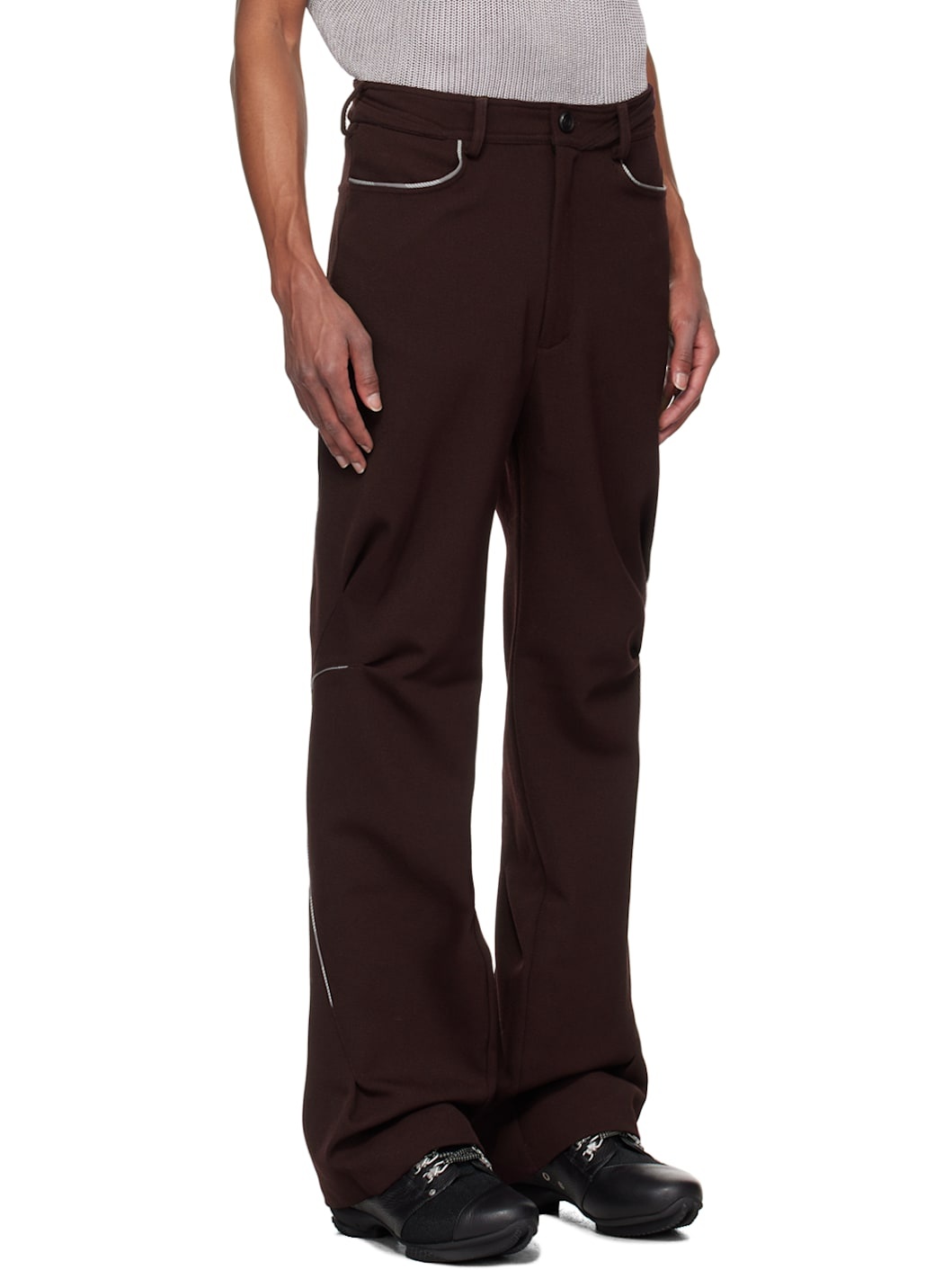 Burgundy Ohne K-Dart Trousers - 2