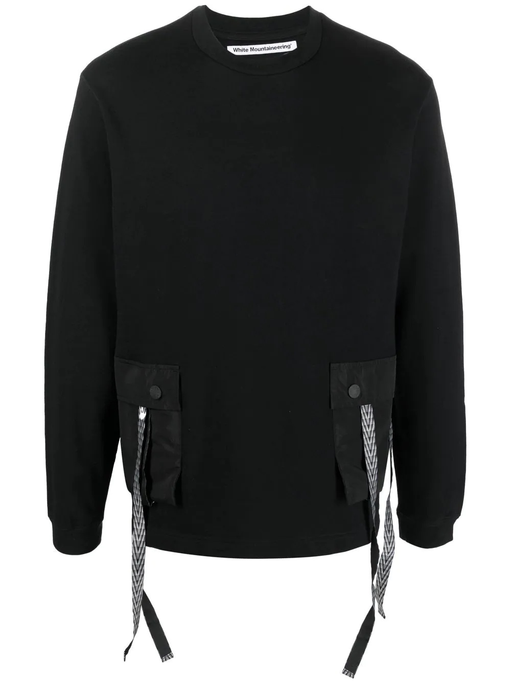 flap-pocket detail sweatshirt - 1