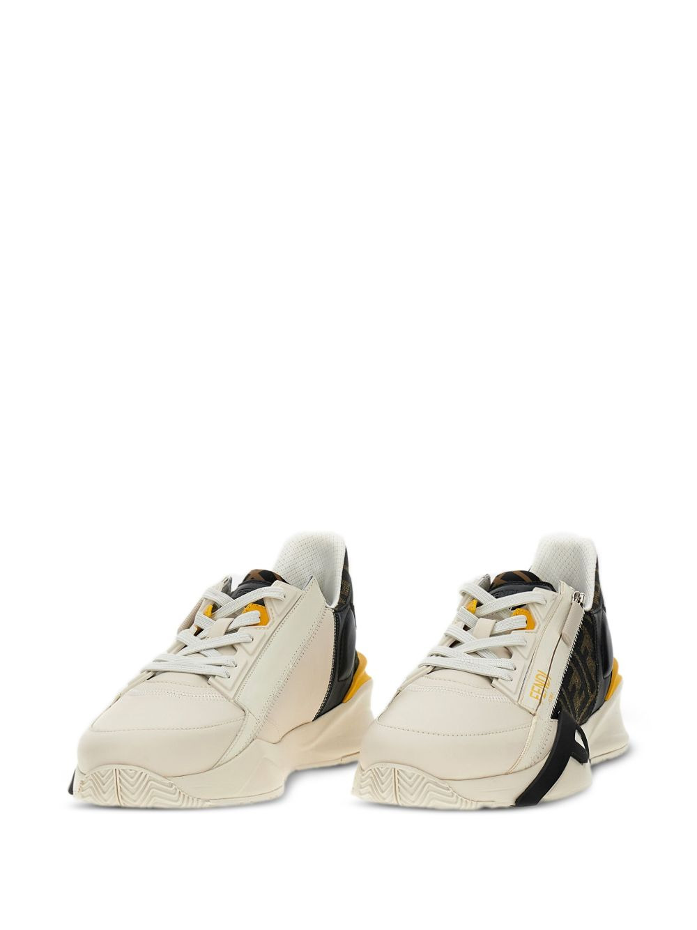leather panelled trainers - 2