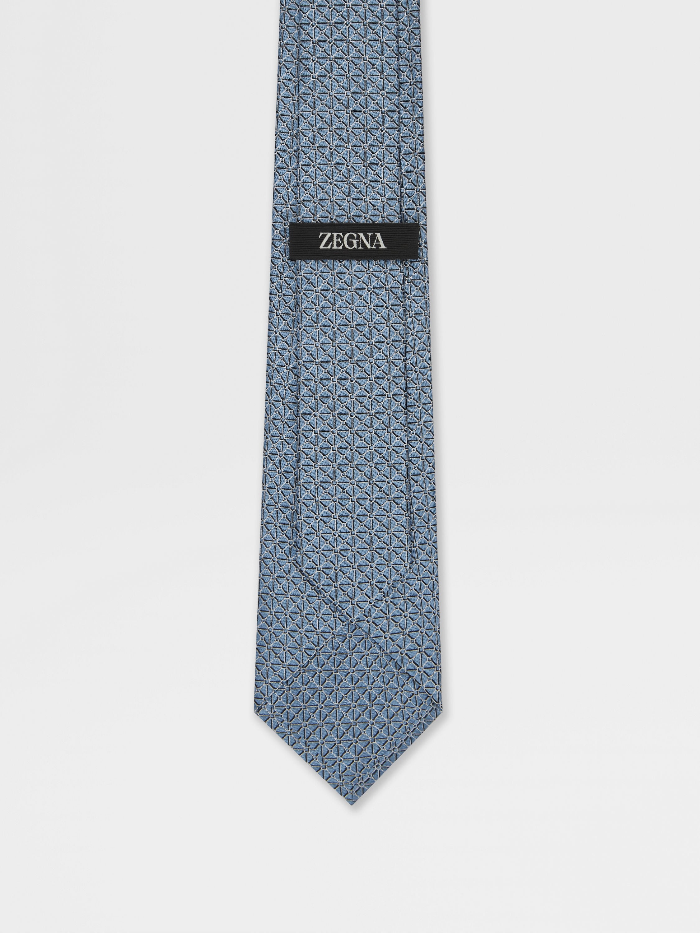 LIGHT BLUE SILK TIE - 3