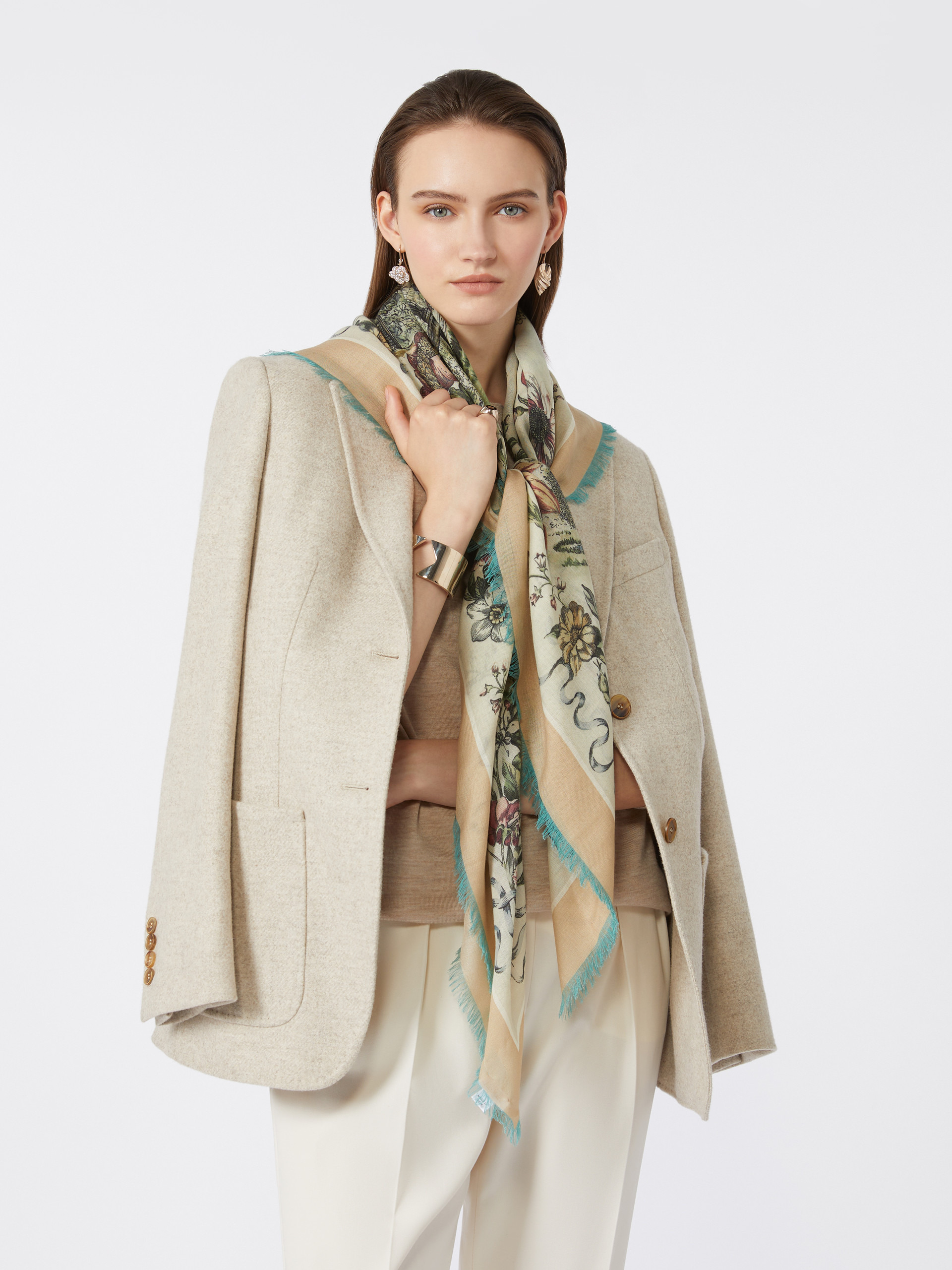 FRIDA Printed silk oversized scarf - 4
