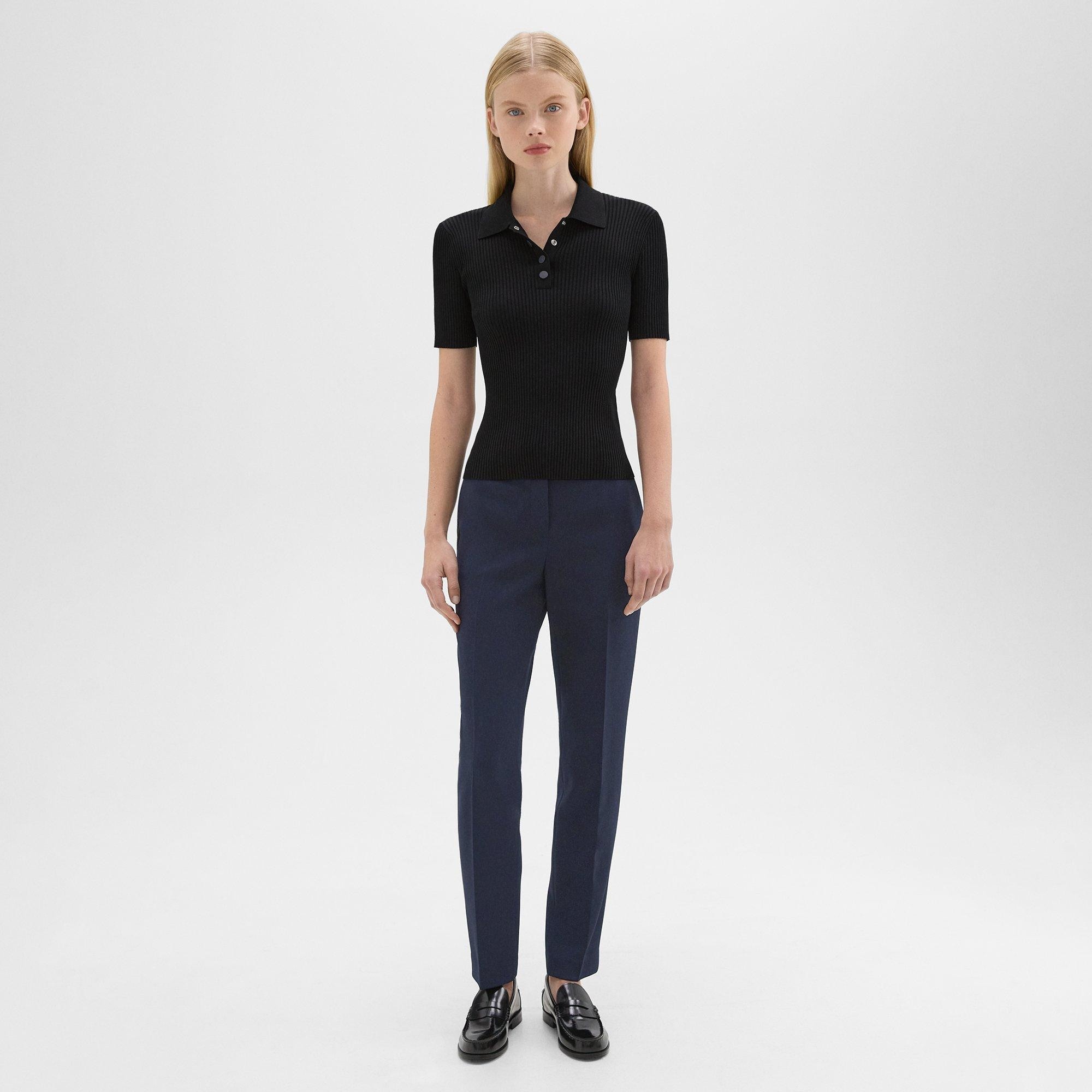 Treeca Full Length Pant in Admiral Crepe - 2