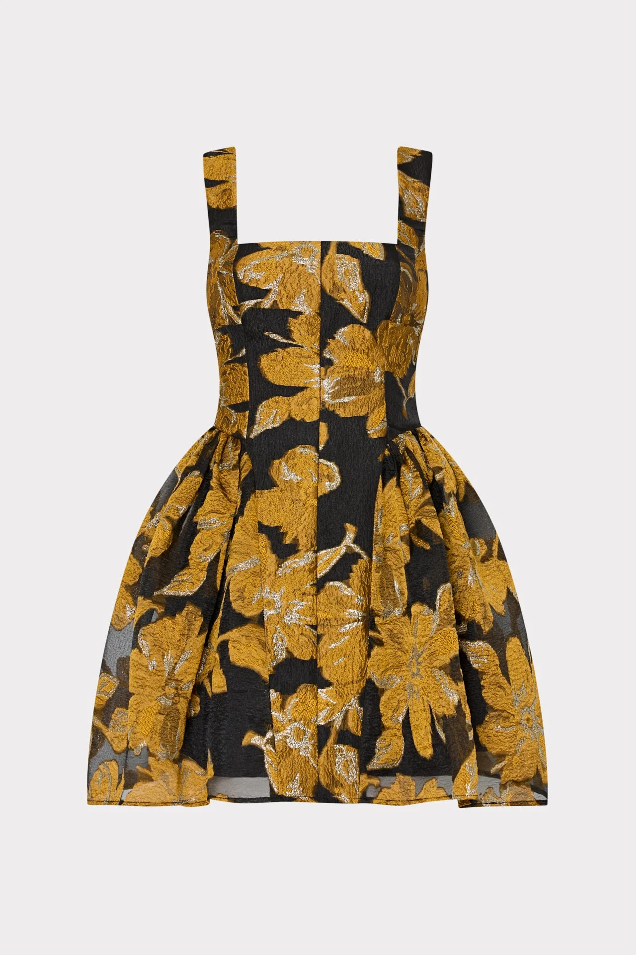 Erin Sleeveless Mini Brocade Dress - 1
