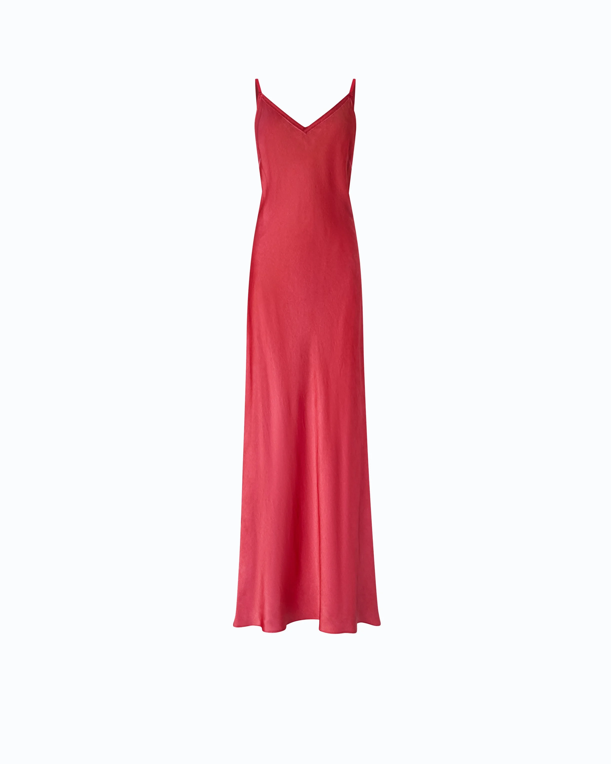 LONG SLIP DRESS IN SATIN - 1