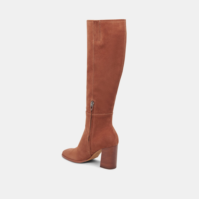 FYNN WIDE CALF BOOTS DK BROWN SUEDE 5