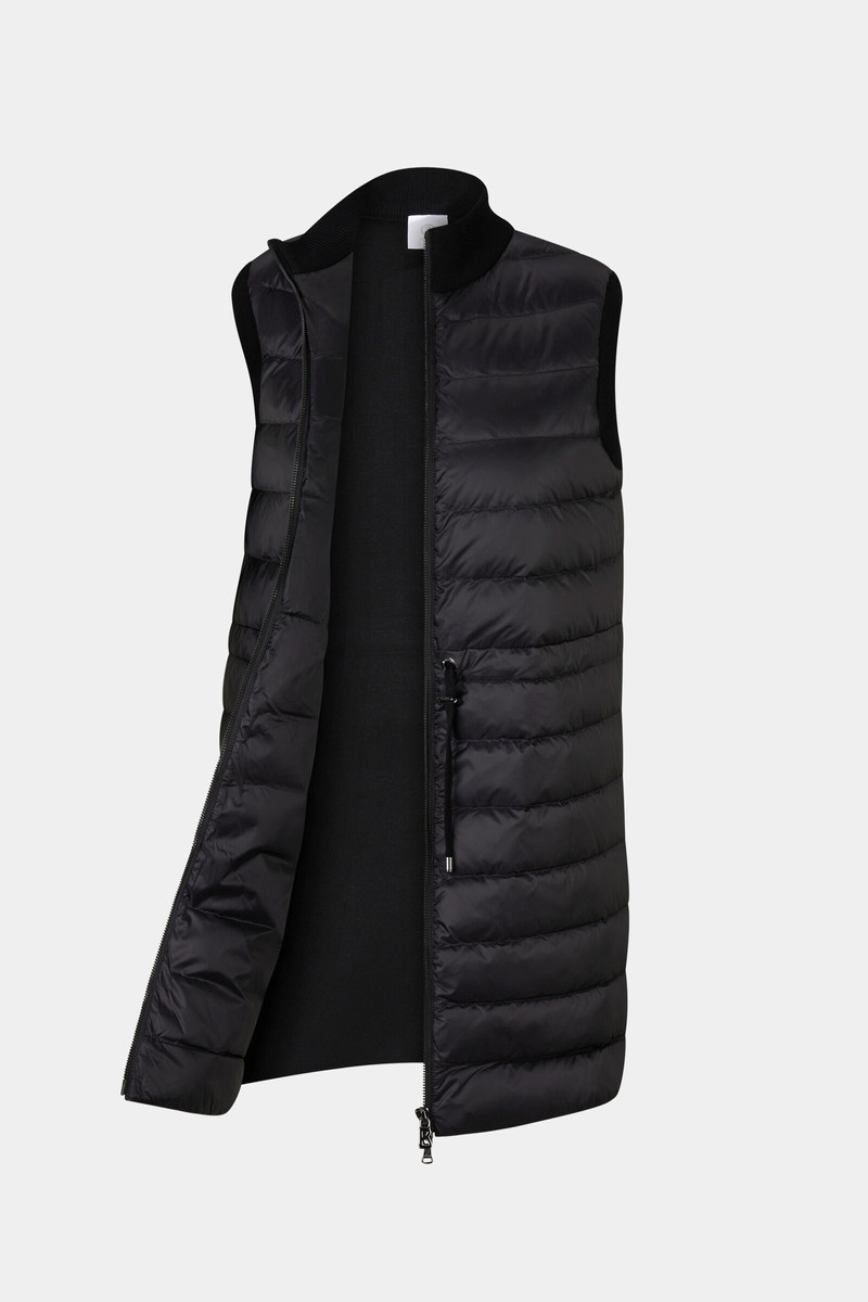 Arina Hybrid knitted vest in Black 7