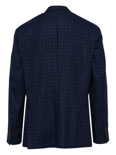Paul Smith ombre-check wool-blend blazer outlook