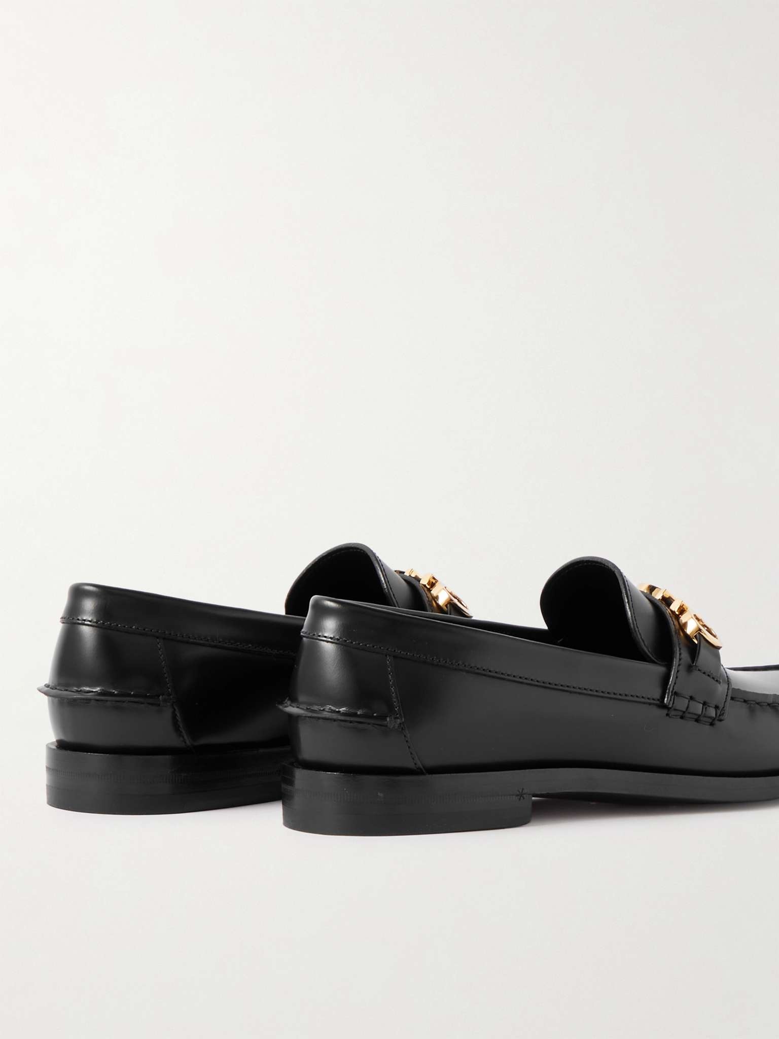 Logo-Embellished Leather Loafers - 5