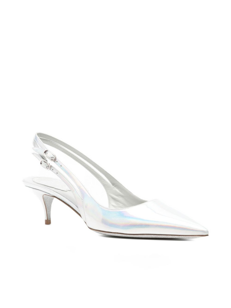 RENE CAOVILLA 55mm iridescent slingback pumps outlook