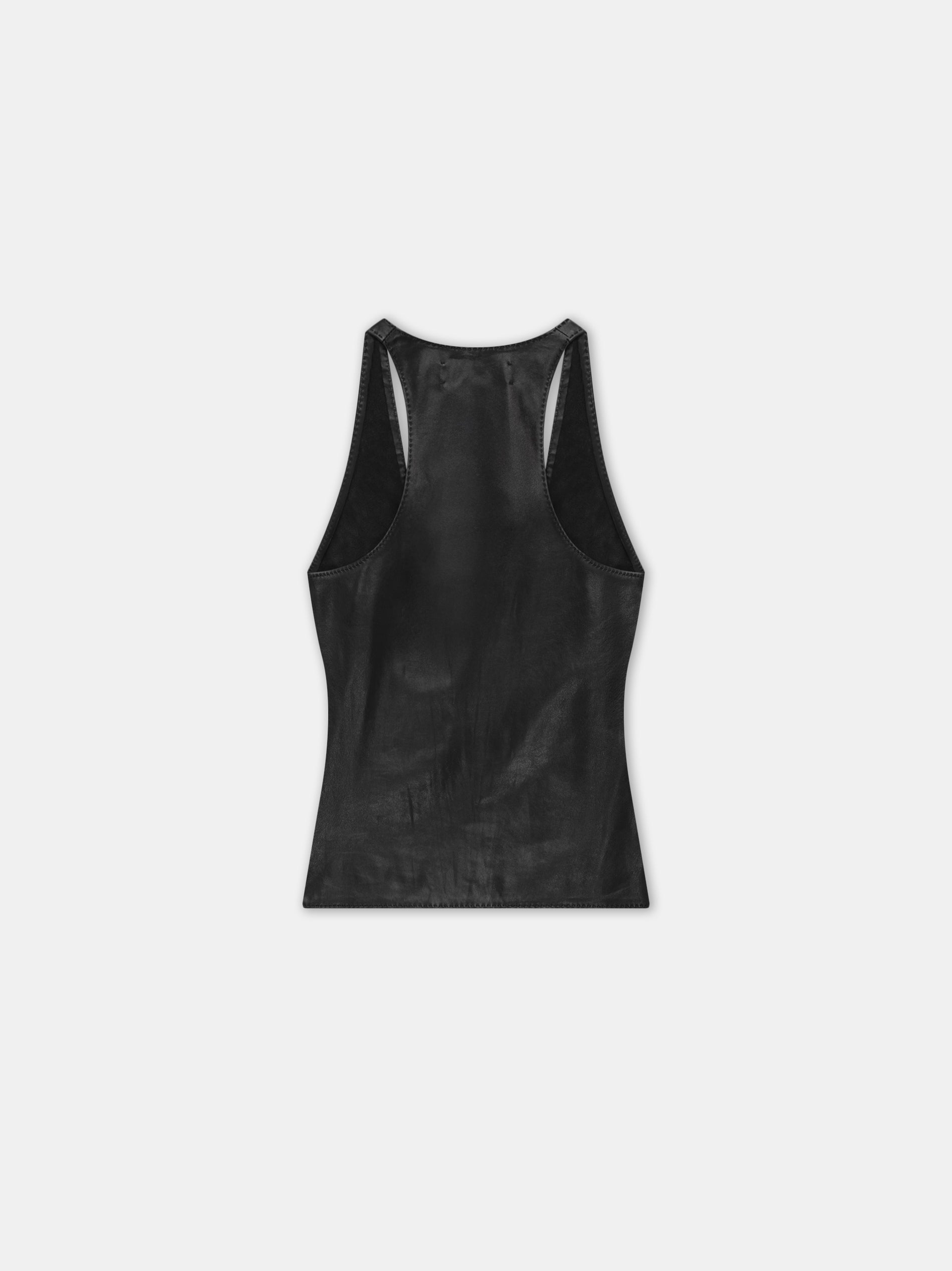 WOMEN'S MA LEATHER RACER BACK TANK - 2