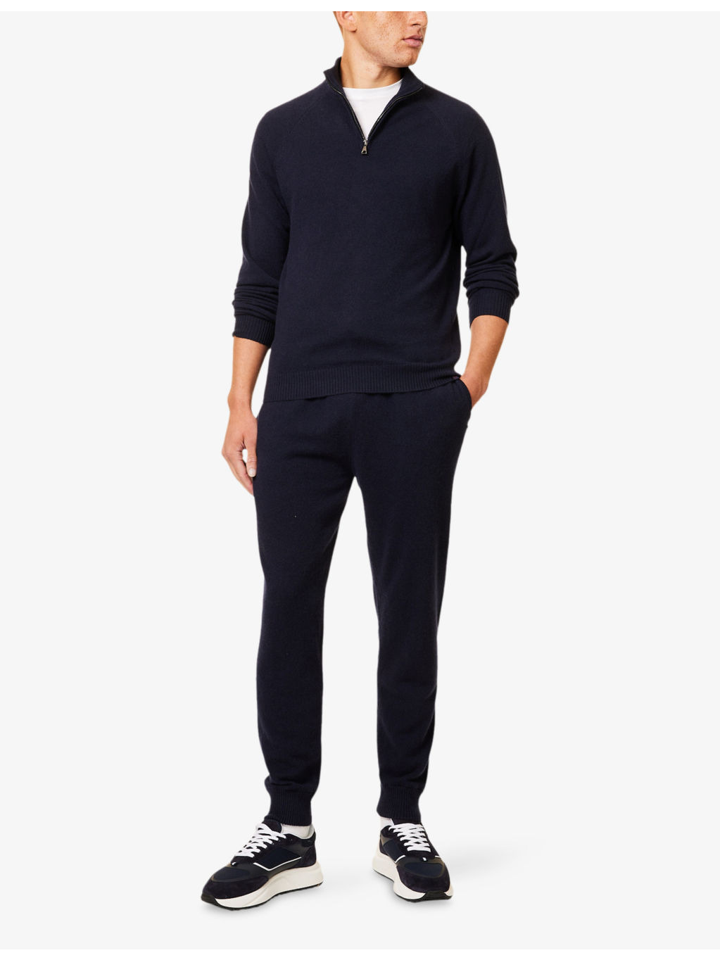Finley Funnel-Neck Zip-Up Cashmere Jumper - 2