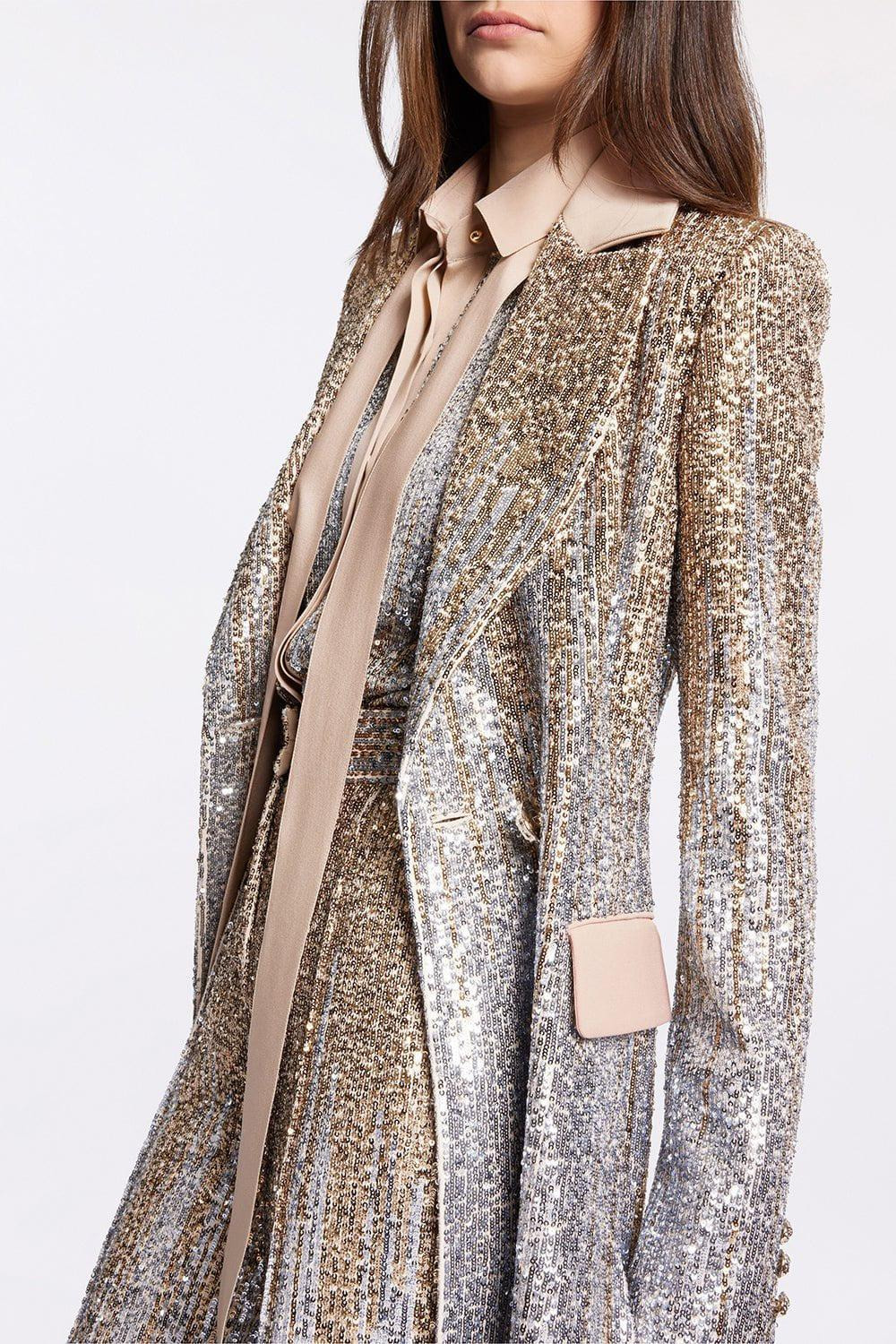 Sequin Embroidered Coat - 4