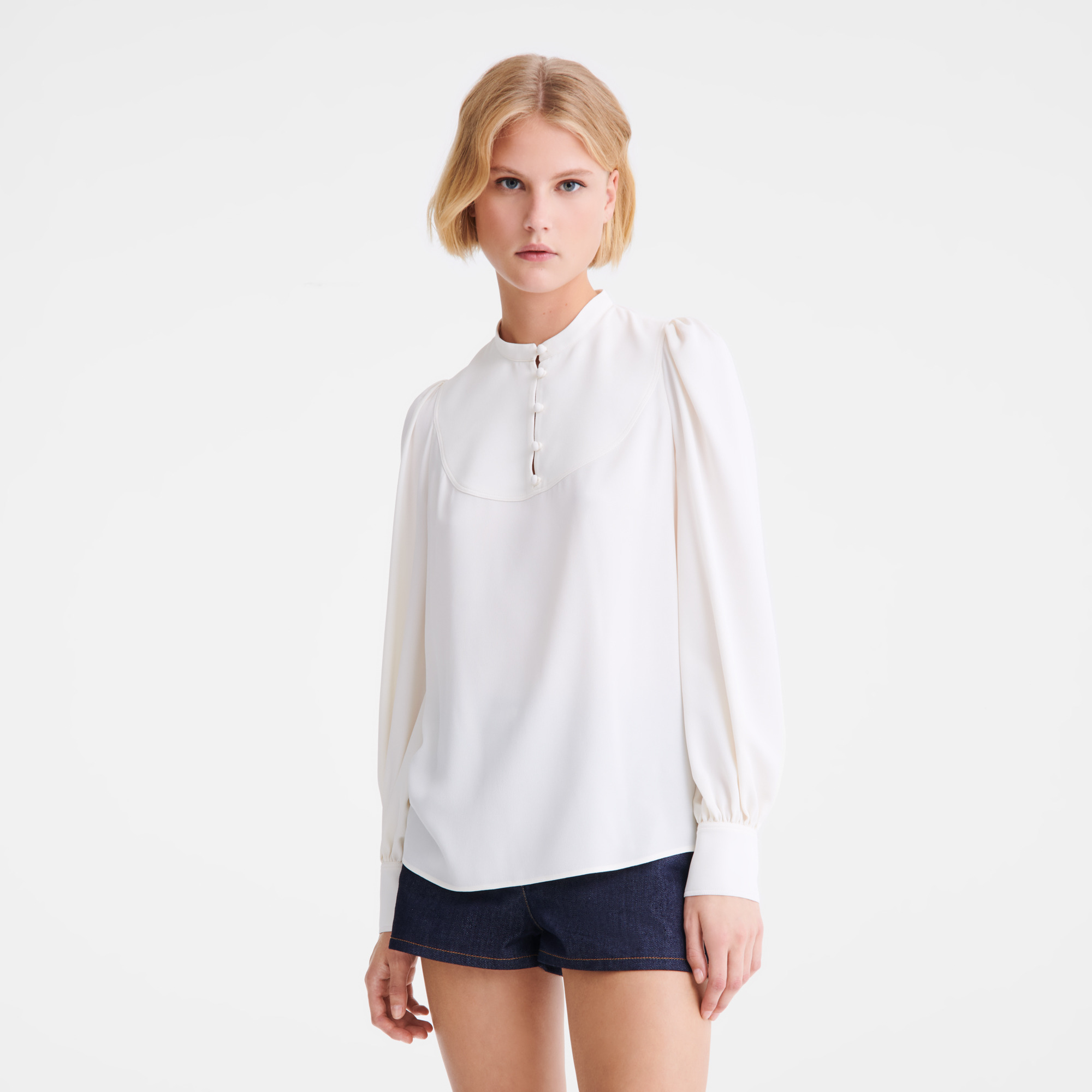 Blouse Ecru - Fluid crepe - 4