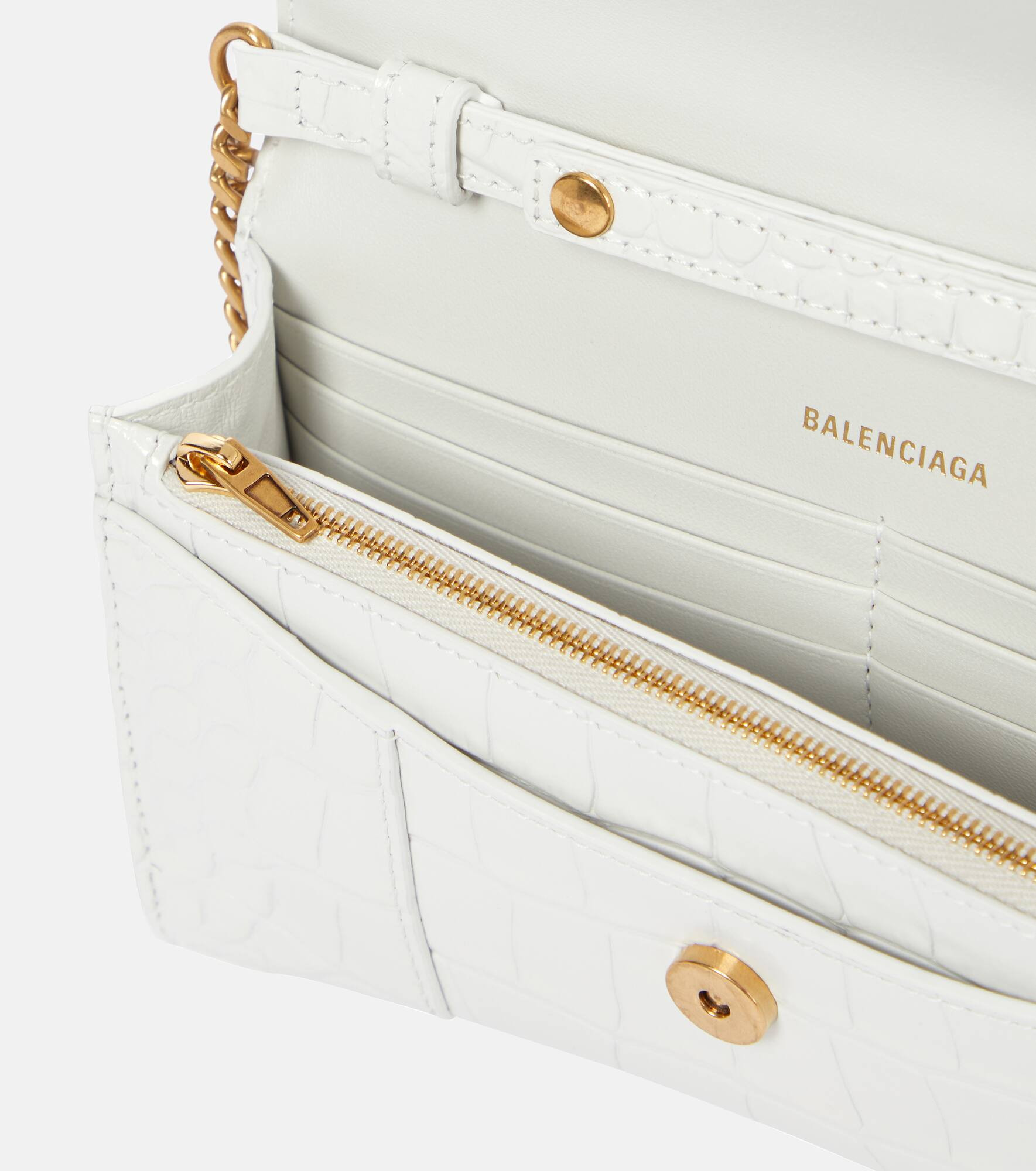 Hourglass leather wallet on chain - 3