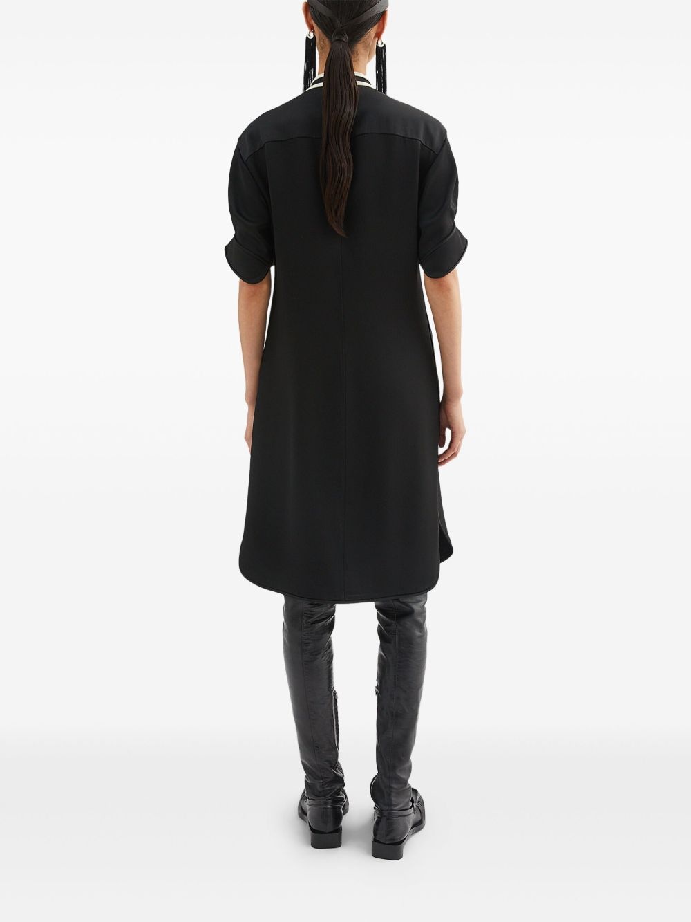 bib-collar mini dress - 3