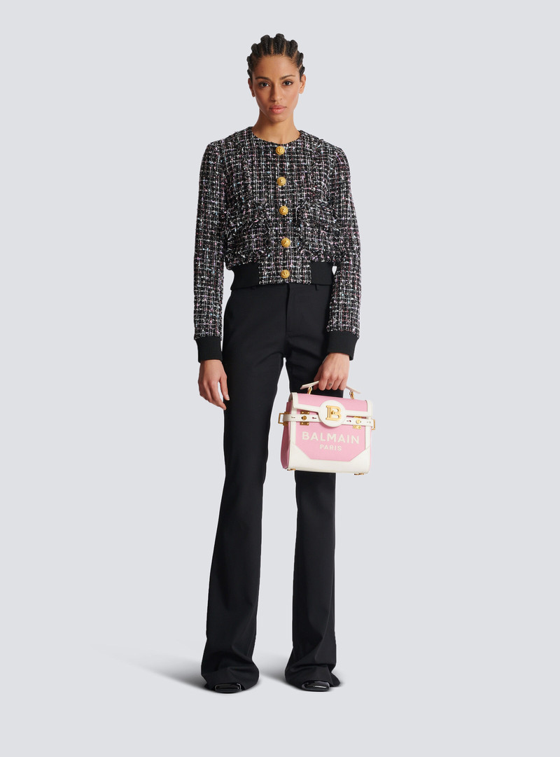 Balmain B-Buzz 23 canvas and leather bag outlook
