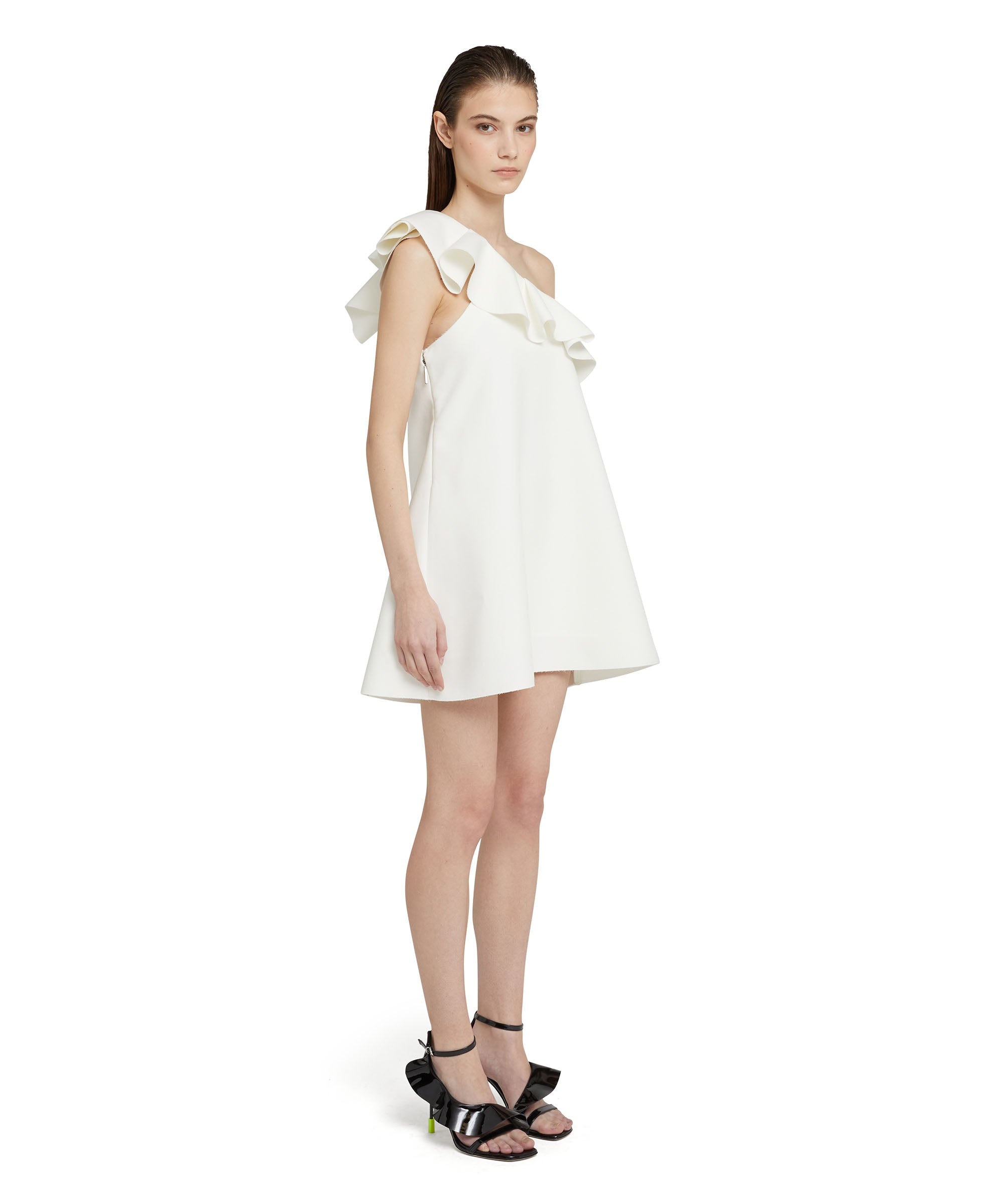 Double crepe cady dress with ruffles - 4