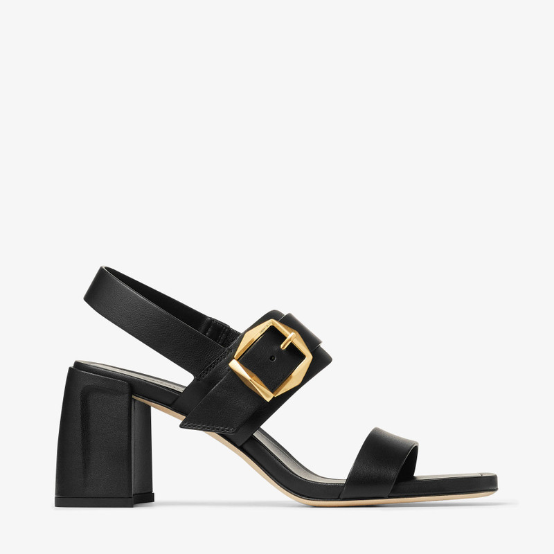 Hawke 70 Black Leather Sandals - 1