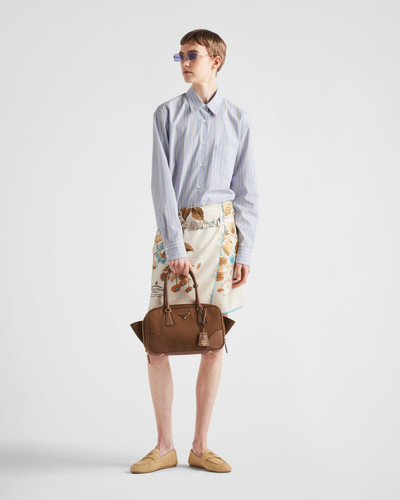 Prada Printed silk twill miniskirt outlook