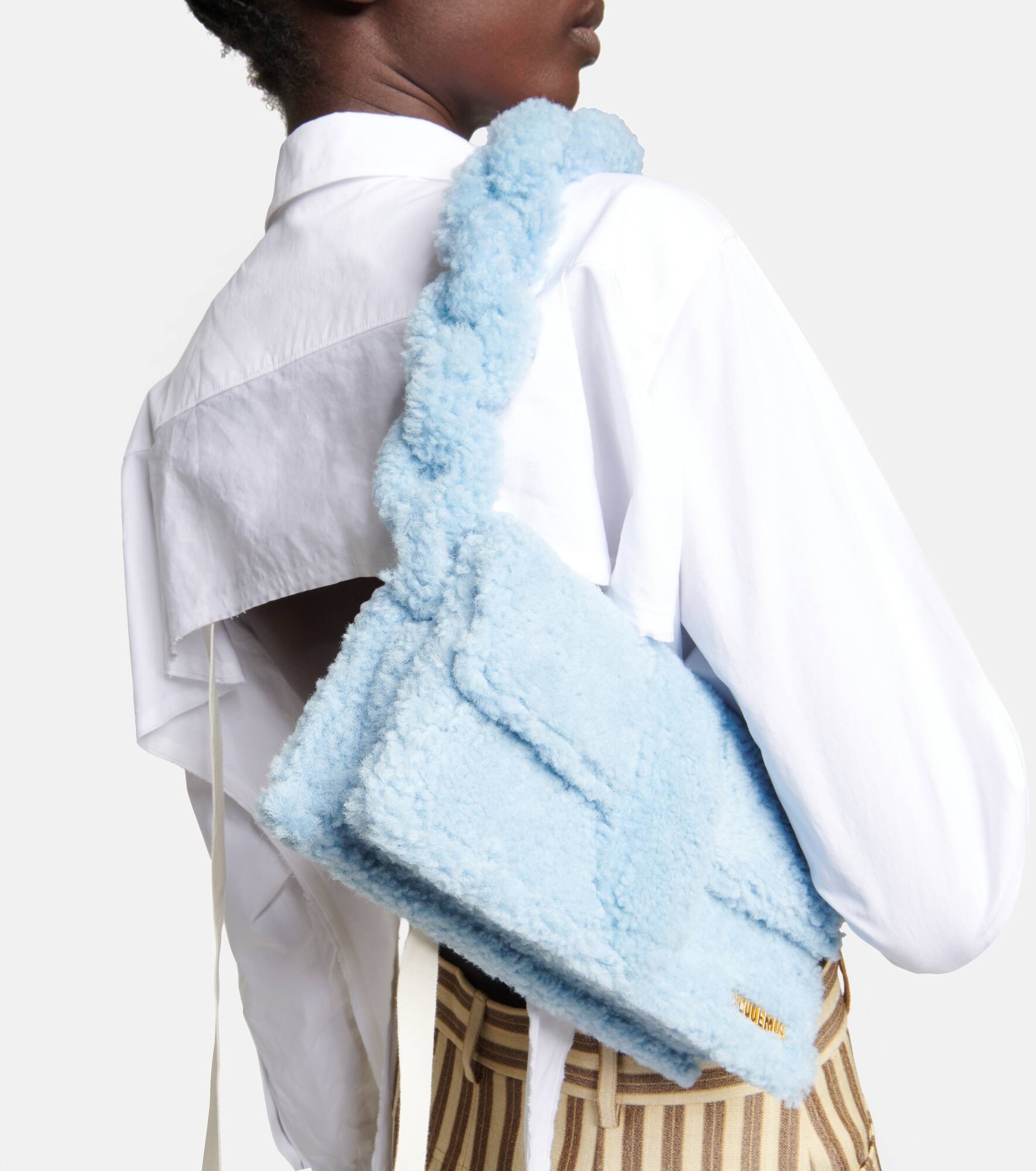 Le Bambidou shearling shoulder bag - 6
