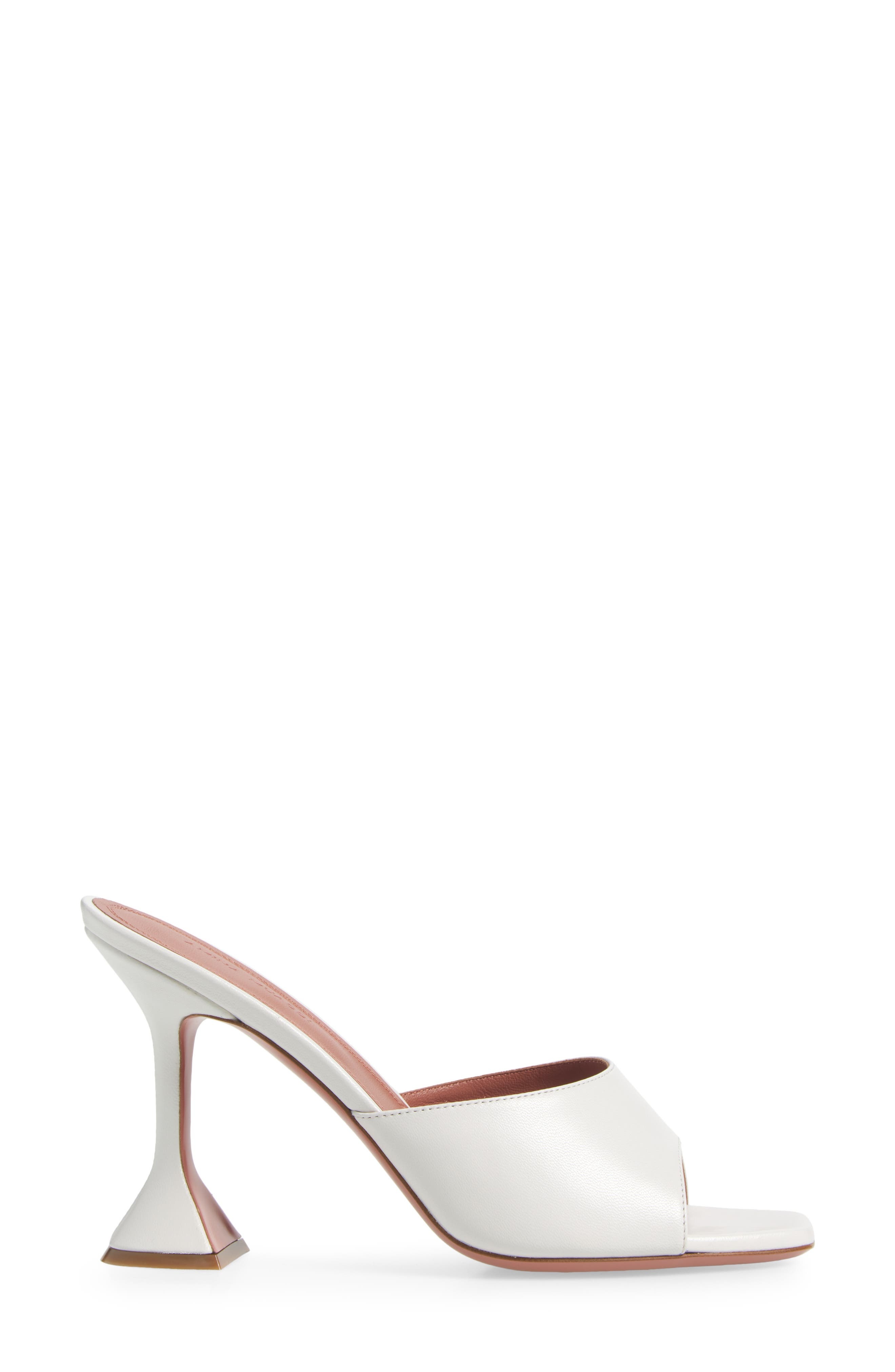 Amina Muaddi Lupita Slipper Slide Sandal in Nappa White at Nordstrom - 3