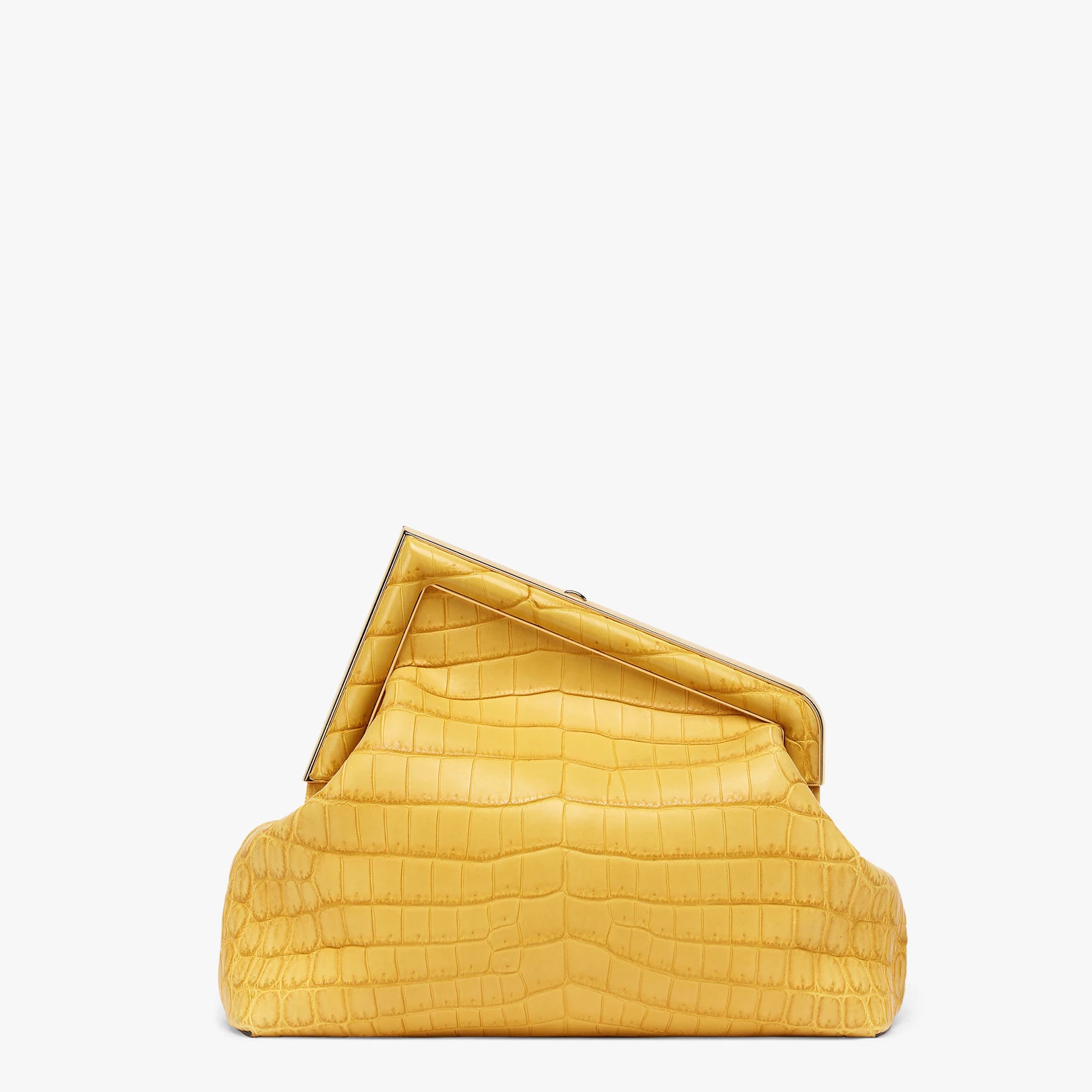 Yellow crocodile leather bag - 3