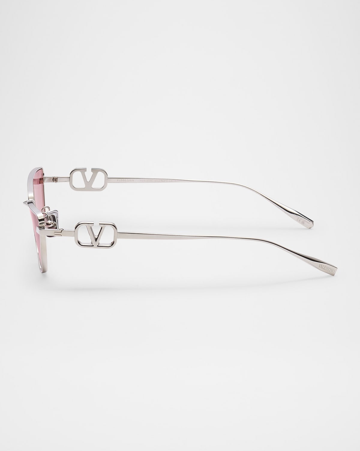 V-Logo Titanium Cat-Eye Sunglasses - 2