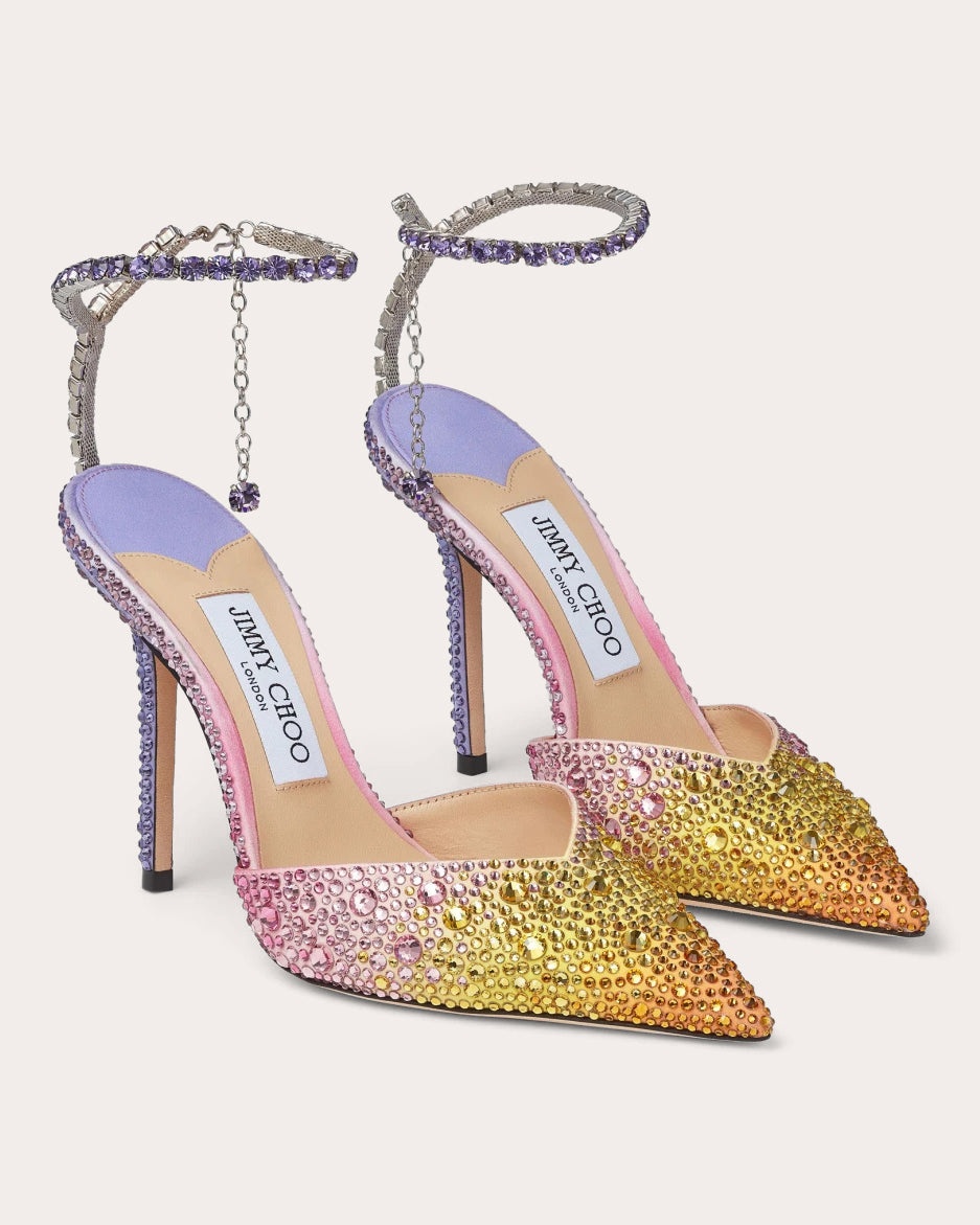 Saeda 100 Crystal-Embellished Satin Pump - 2