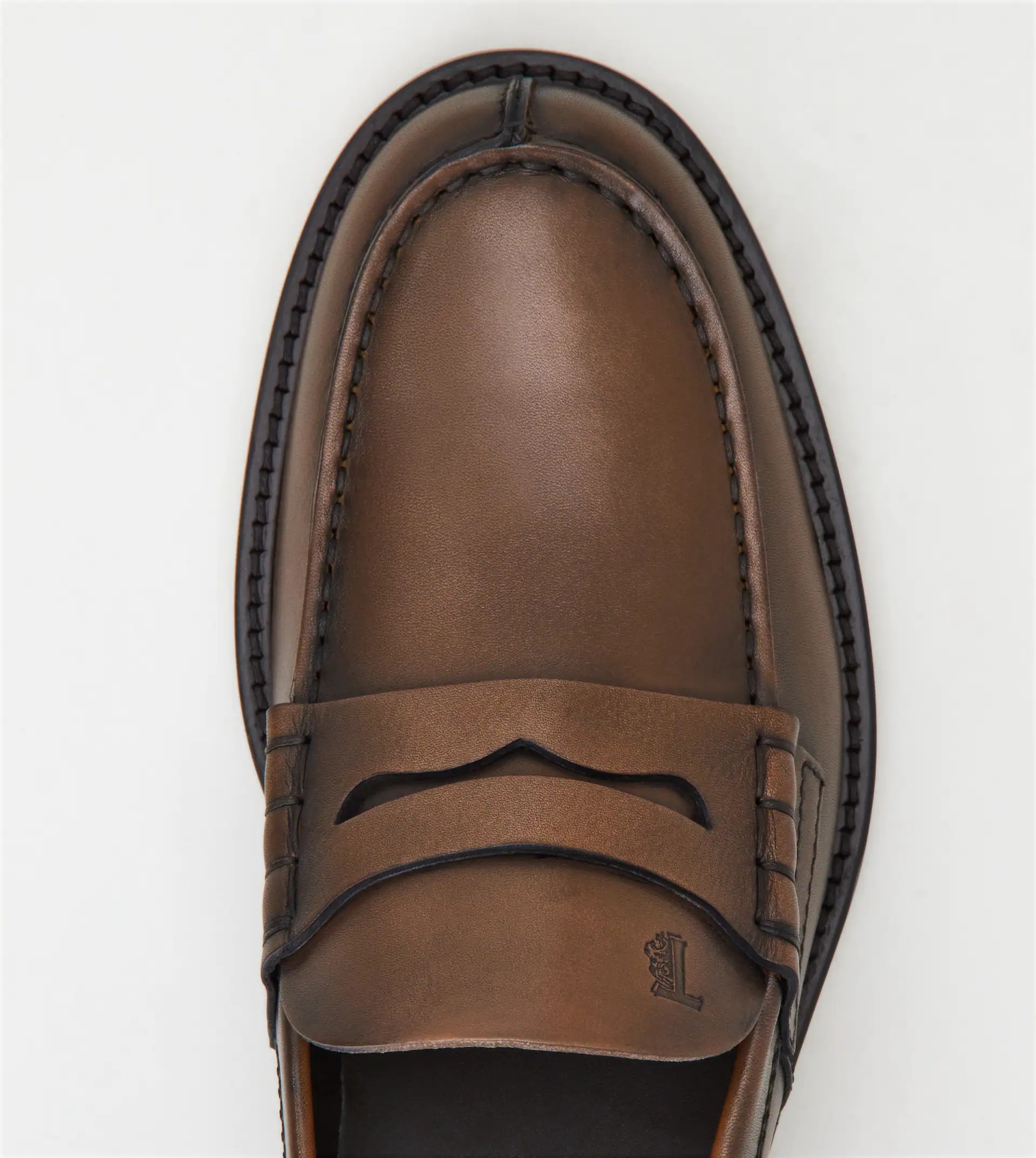 LOAFERS IN LEATHER - BROWN - 4