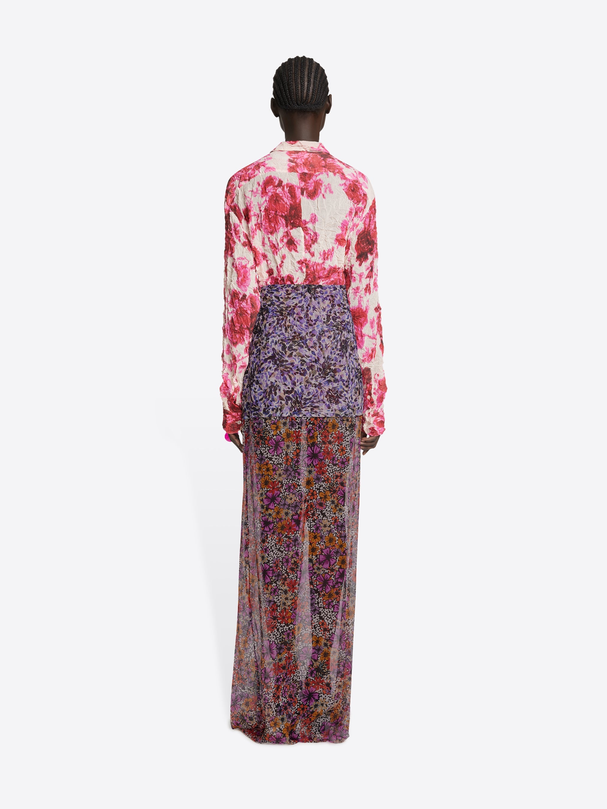 FLORAL WRAP SKIRT - 4