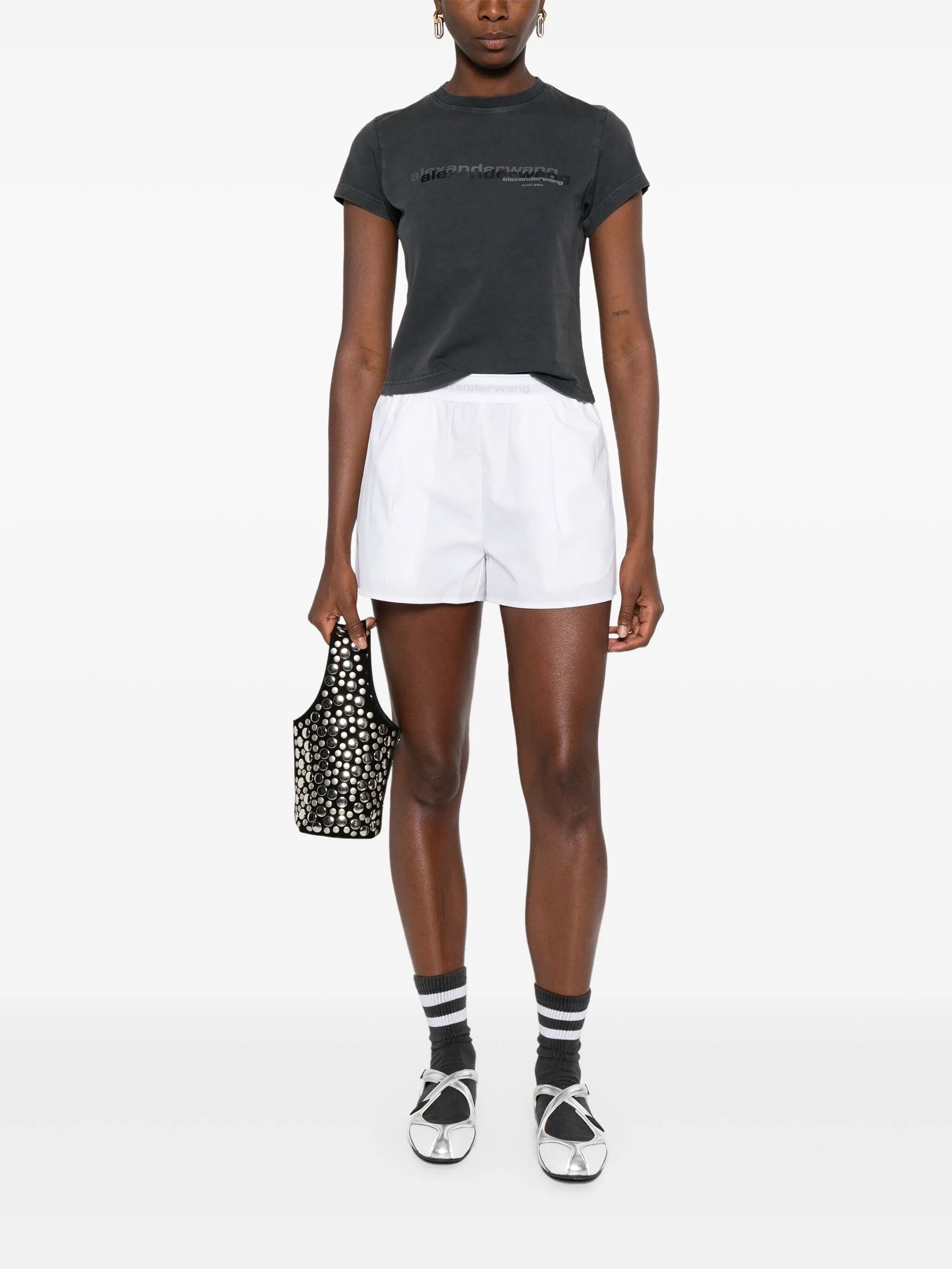 Alexander Wang Logo-print Cotton T-shirt - 1