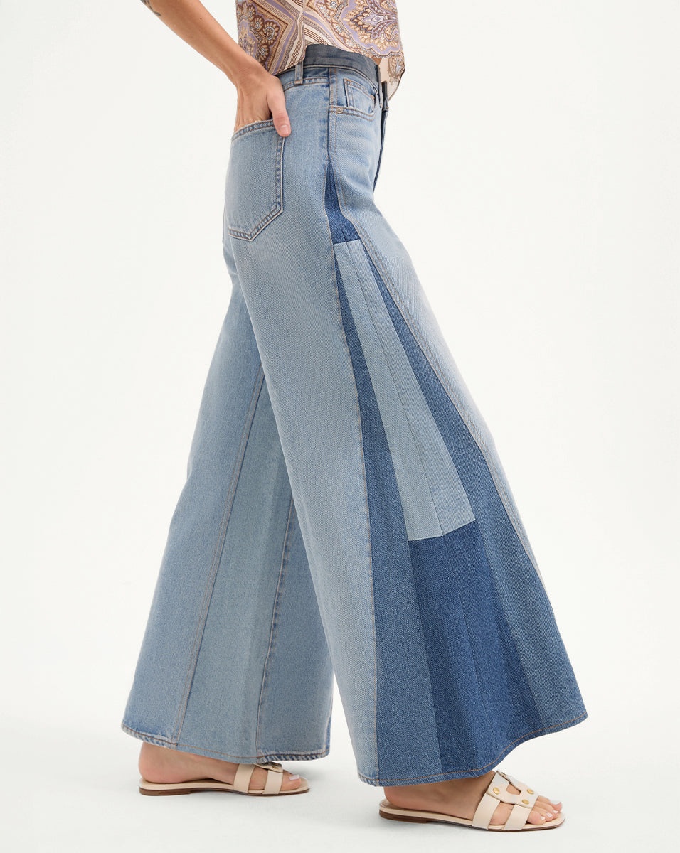 VICKI PATCHWORK WIDE-LEG JEAN - 5