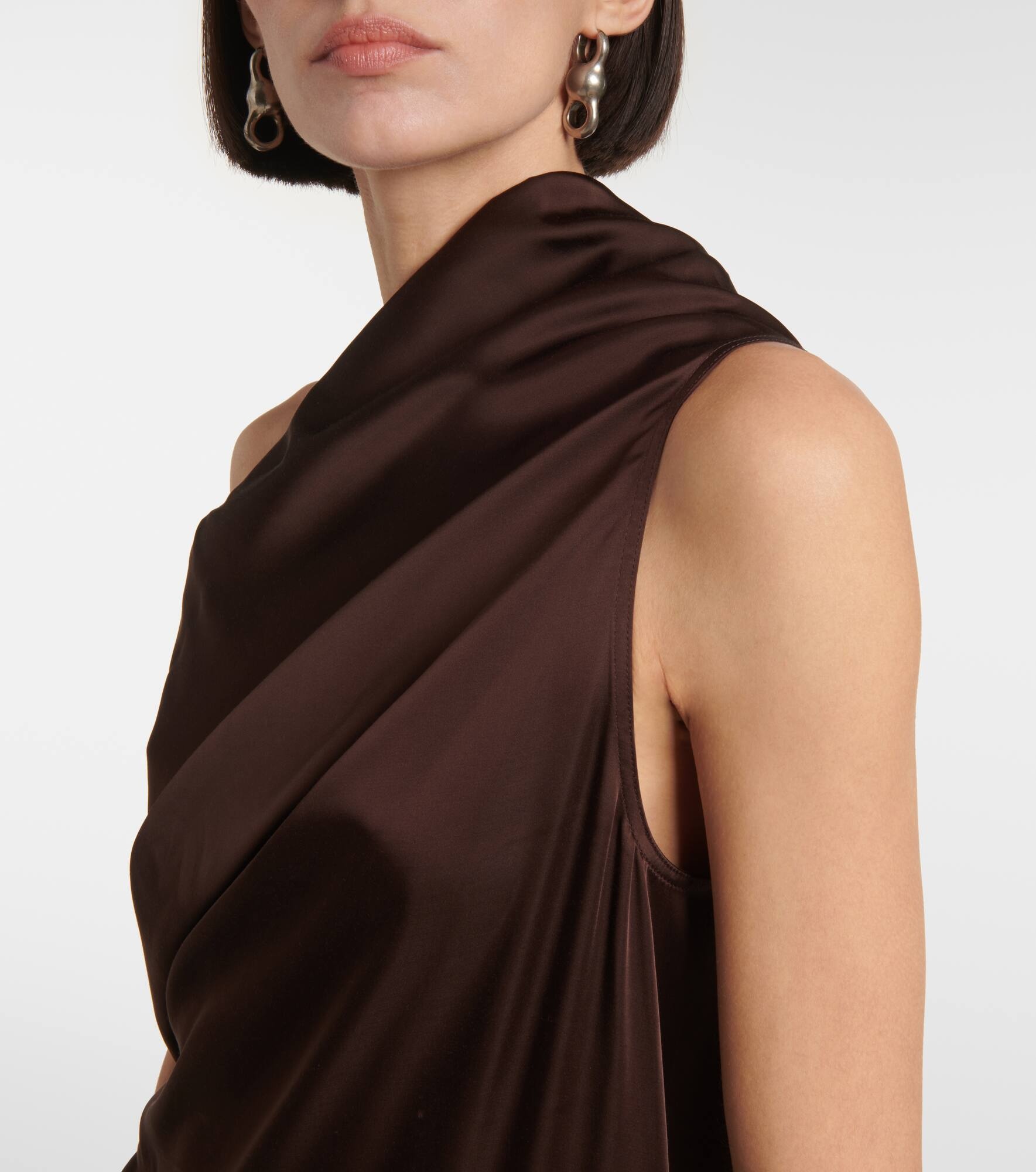 Athena draped one-shoulder gown - 4