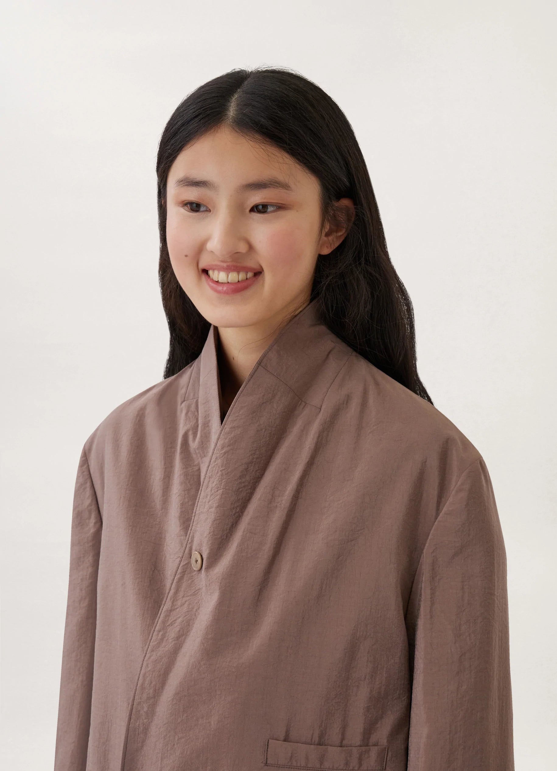 BELTED DOUBLE BREASTED JACKET
DRY SILK - 6