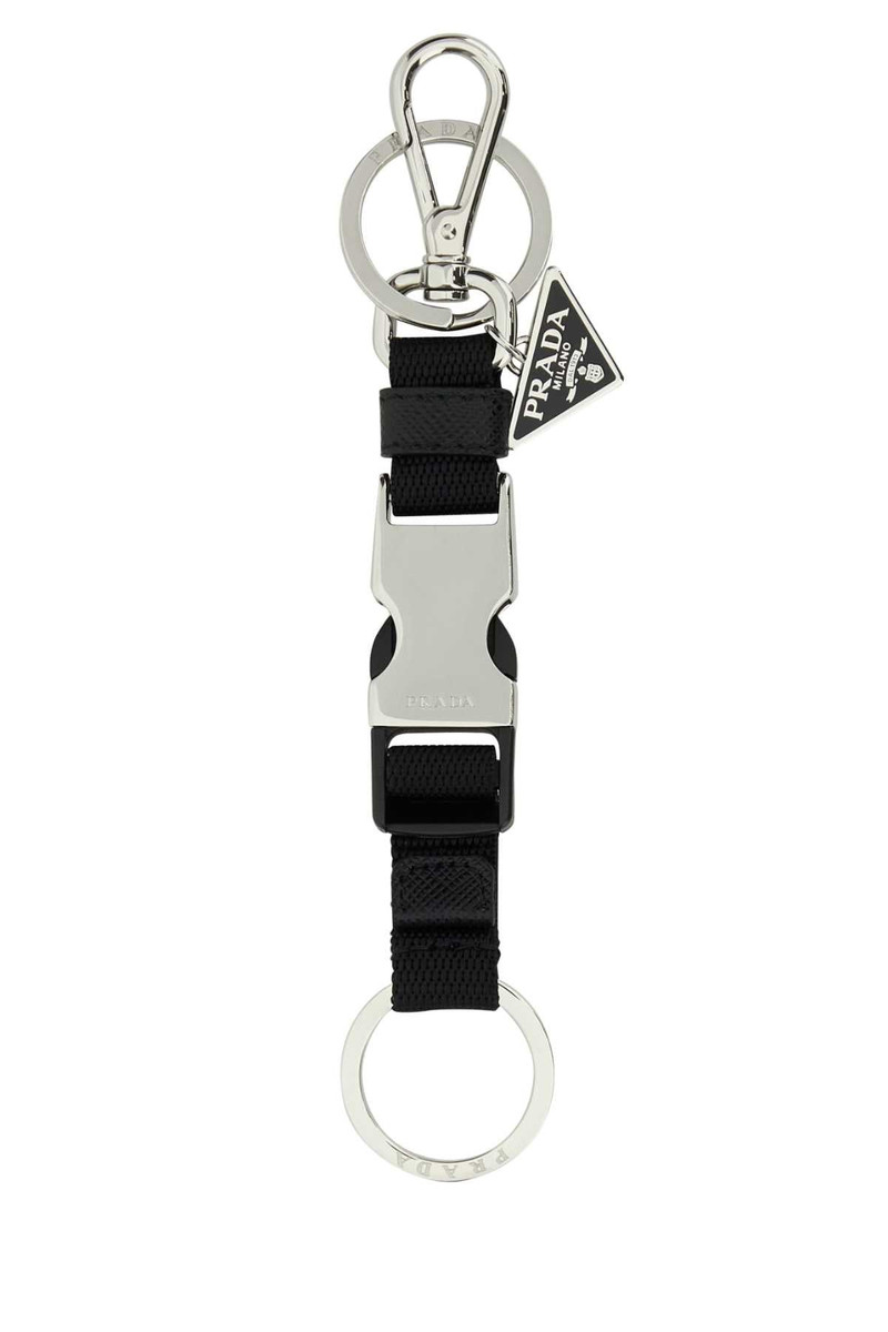 Prada Men Black Fabric Keyring - 1