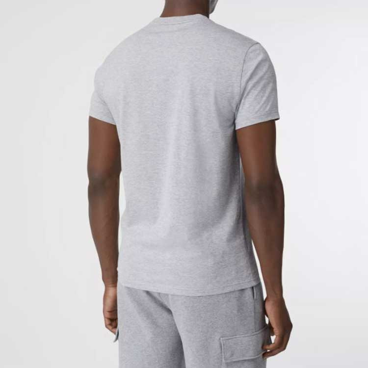 Burberry Men's Monogram Motif Specific Logo Cotton Short Sleeve Grey 80140231 - 6