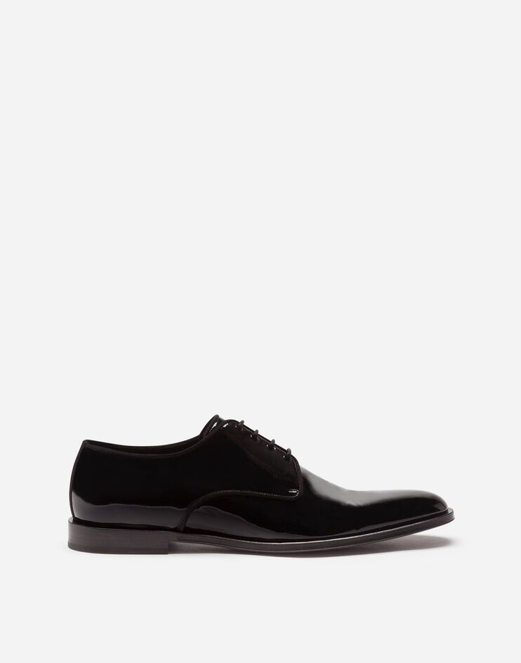 Glossy patent leather derby shoes - 1
