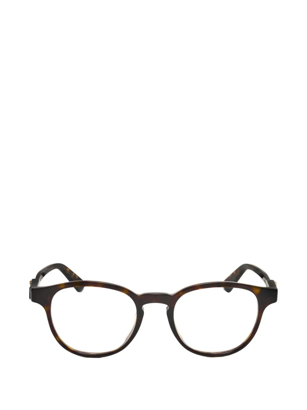 tortoiseshell-effect round-frame glasses - 1