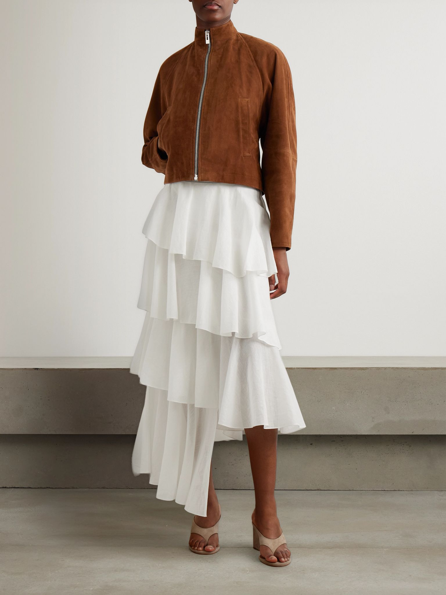 Suede jacket Brown - 2